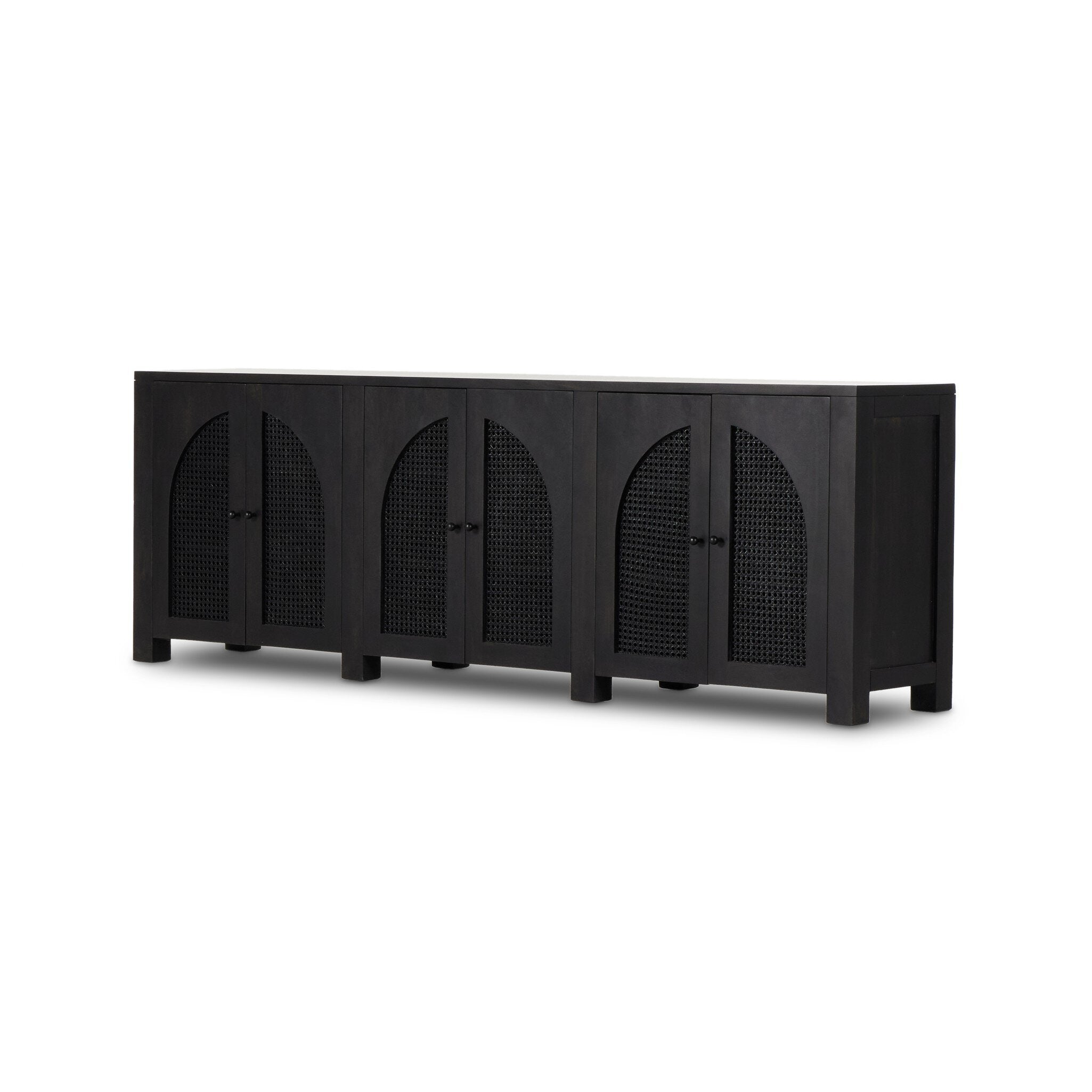 Tilda 6 Door Sideboard - Black Wash Mango