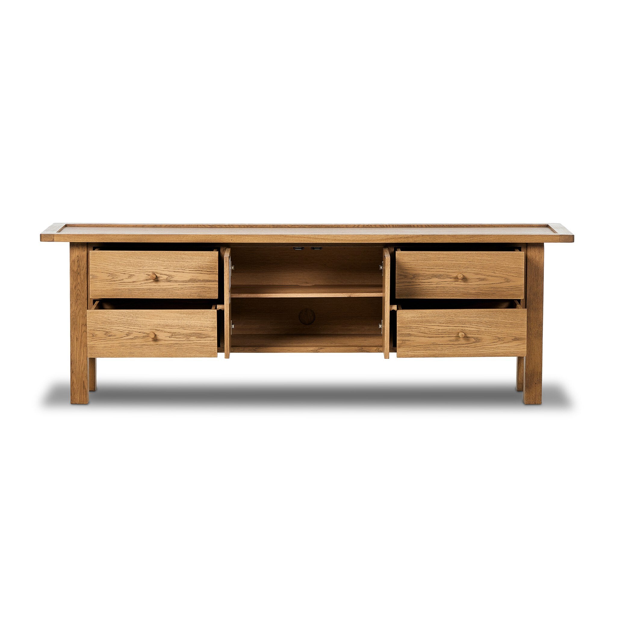 Millbrook Media Console - Natural Light Oak