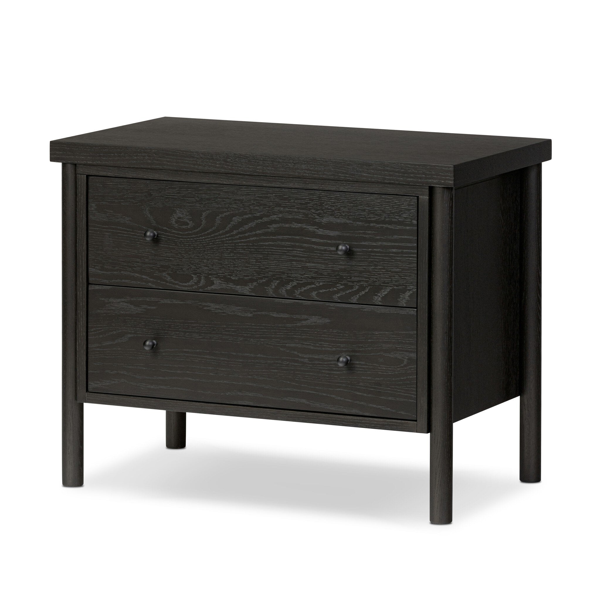 Roark Nightstand - Ebony Oak Veneer