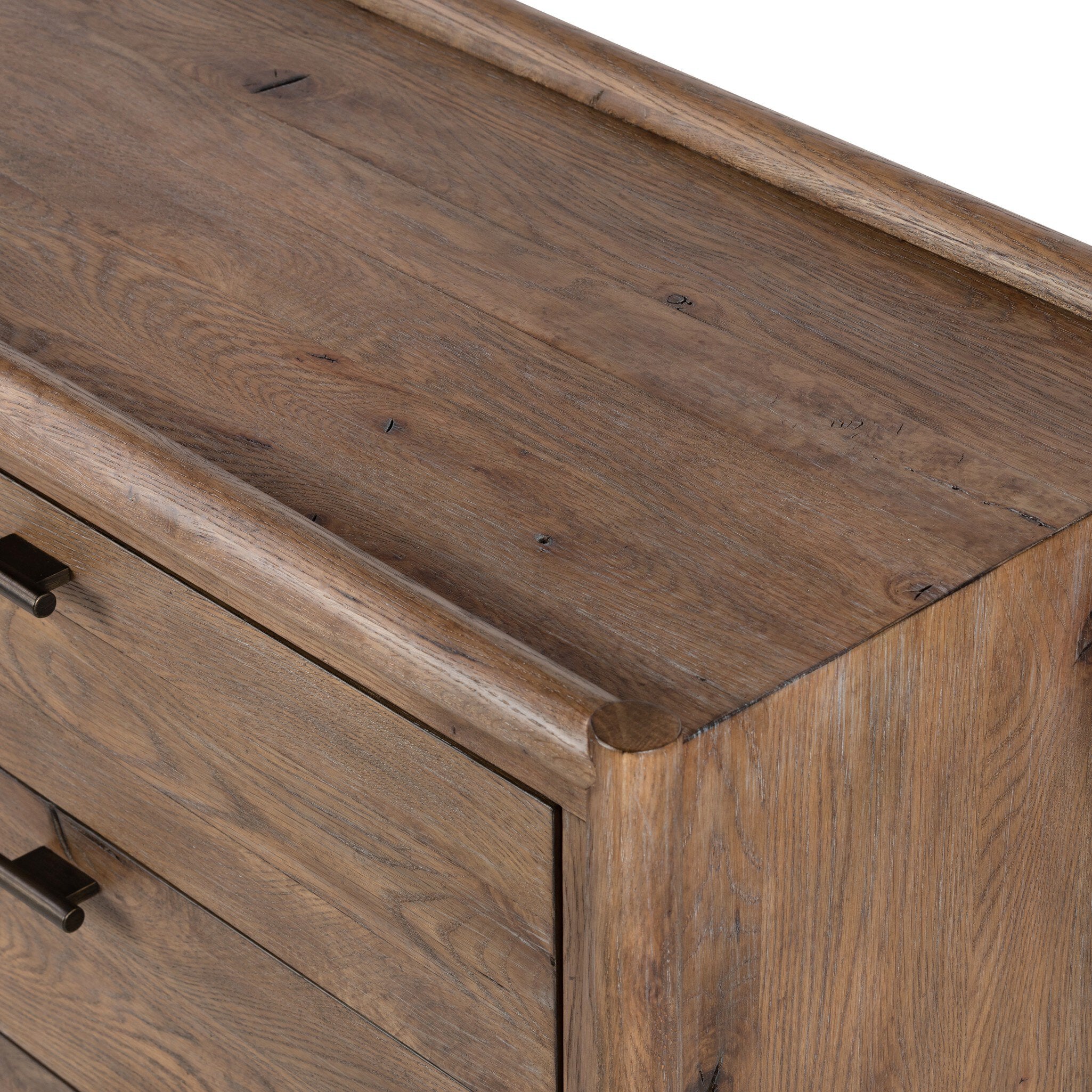 Glenview 6 Drawer Dresser - Weathered Oak Veneer