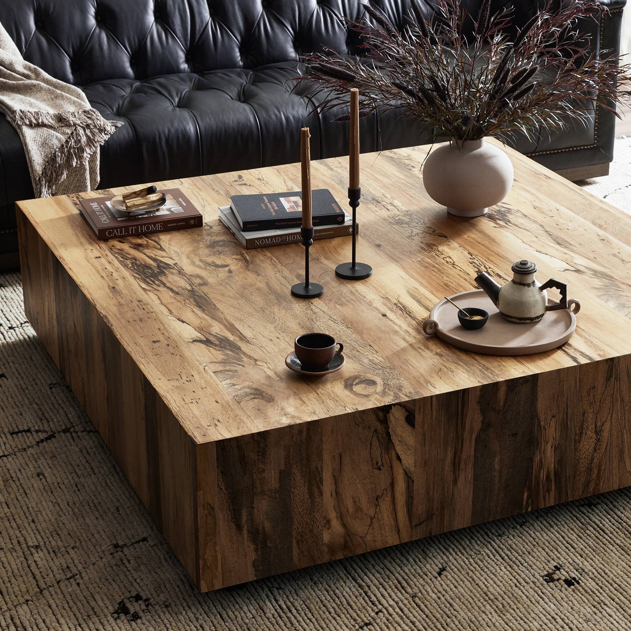 Hudson Large Square Coffee Table - Spalted Primavera