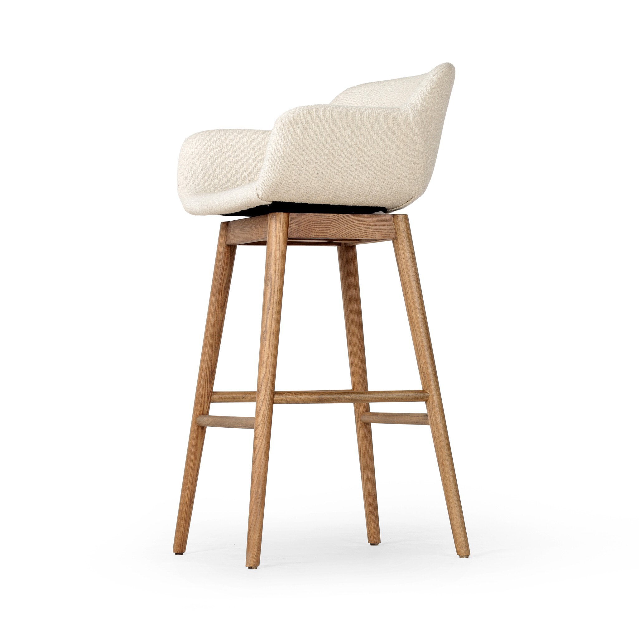 Hannah Swivel Bar + Counter Stool - Kerbey Ivory