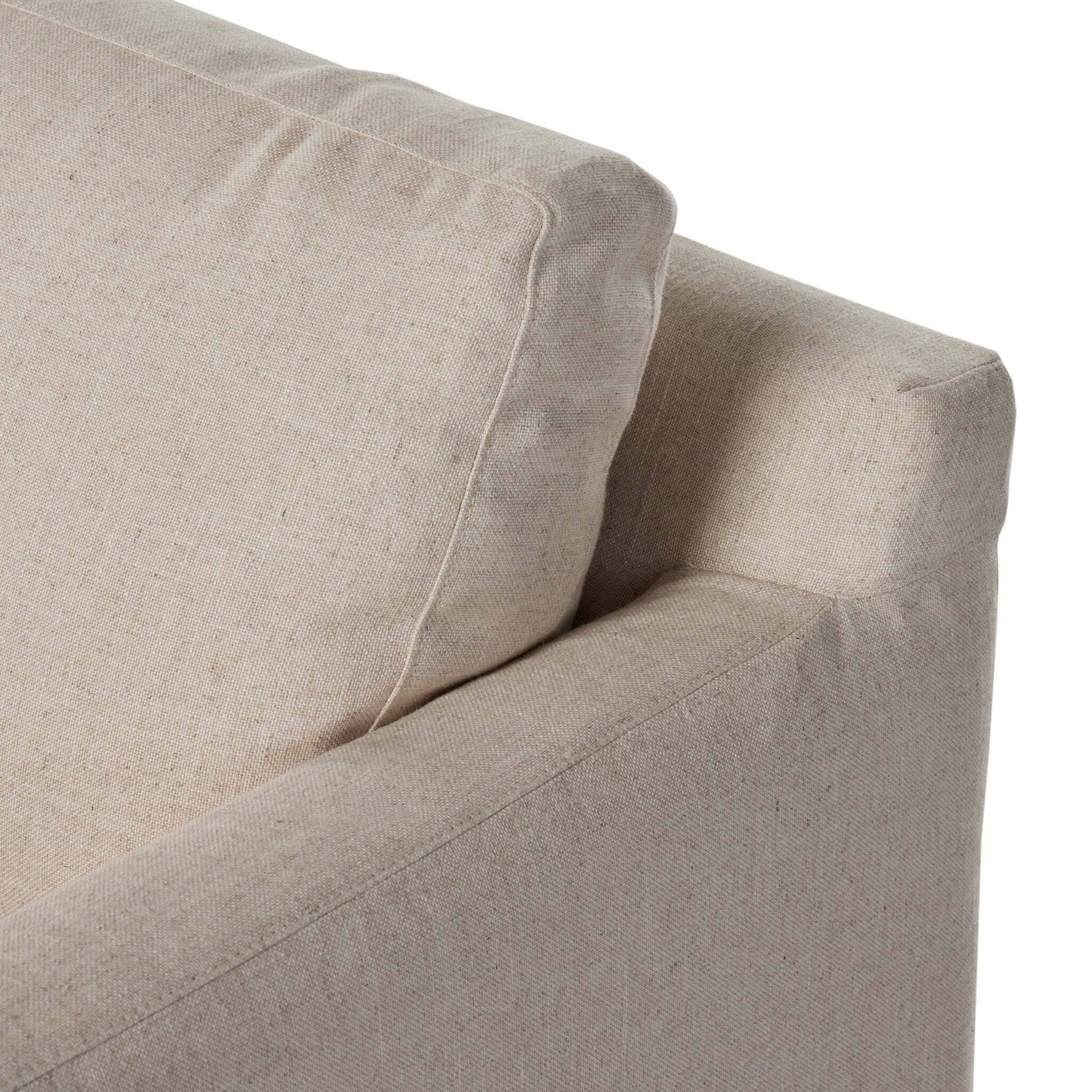 Hampton Slipcover Swivel Chair - Evere Creme