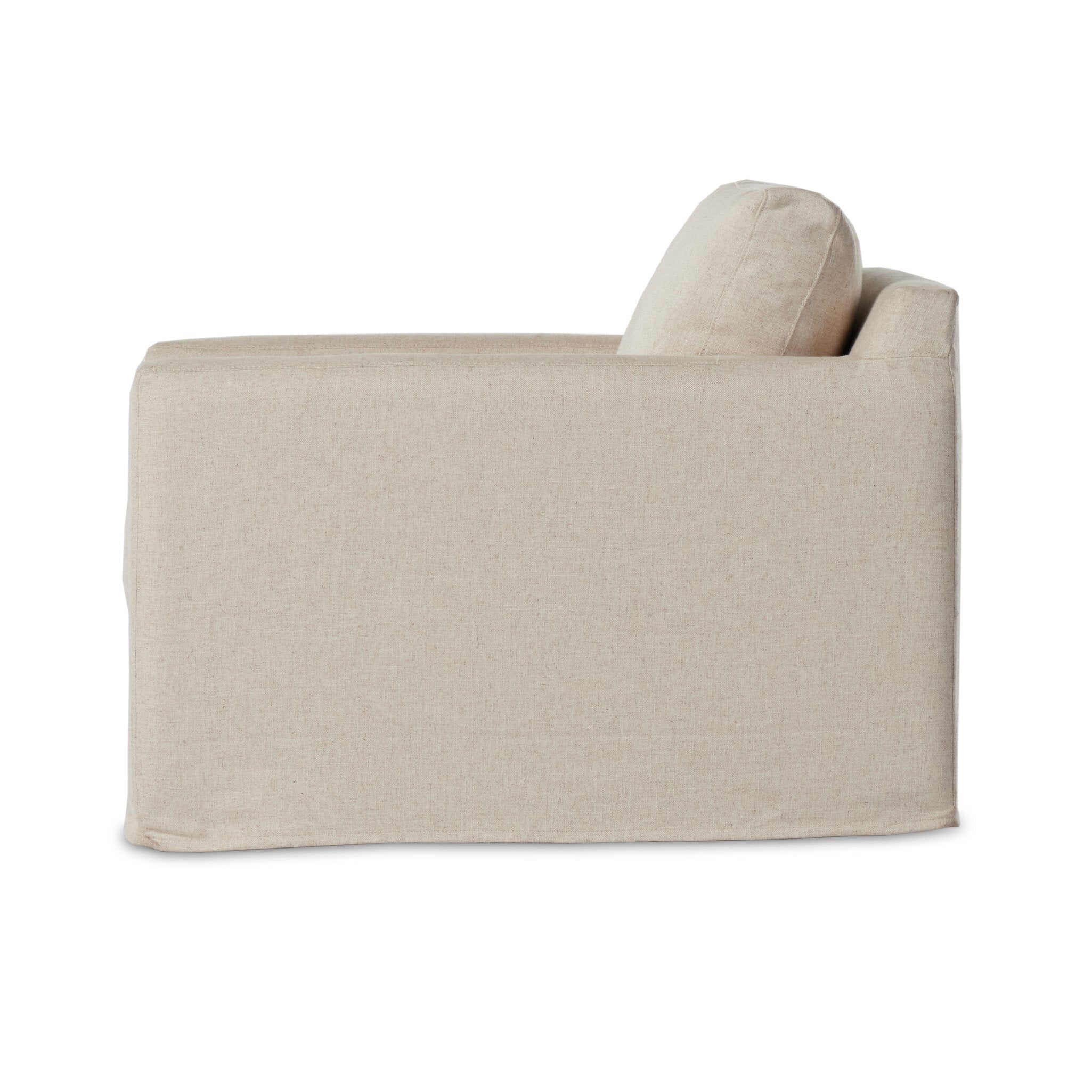 Hampton Slipcover Swivel Chair - Evere Creme