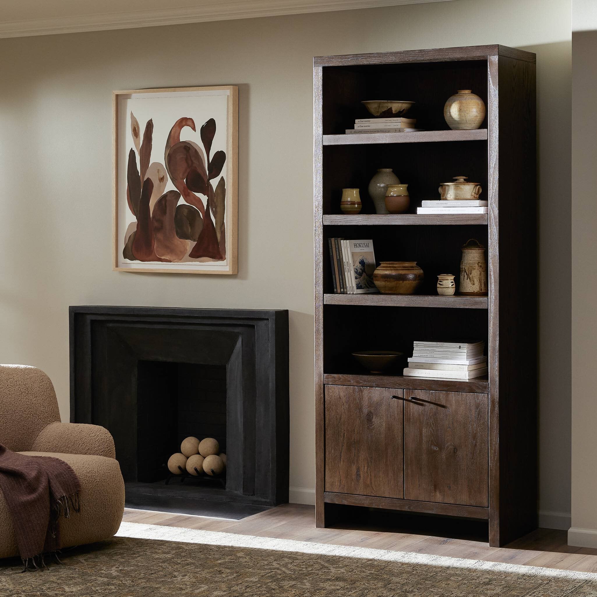 Torrington Bookcase - Umber Oak Veneer