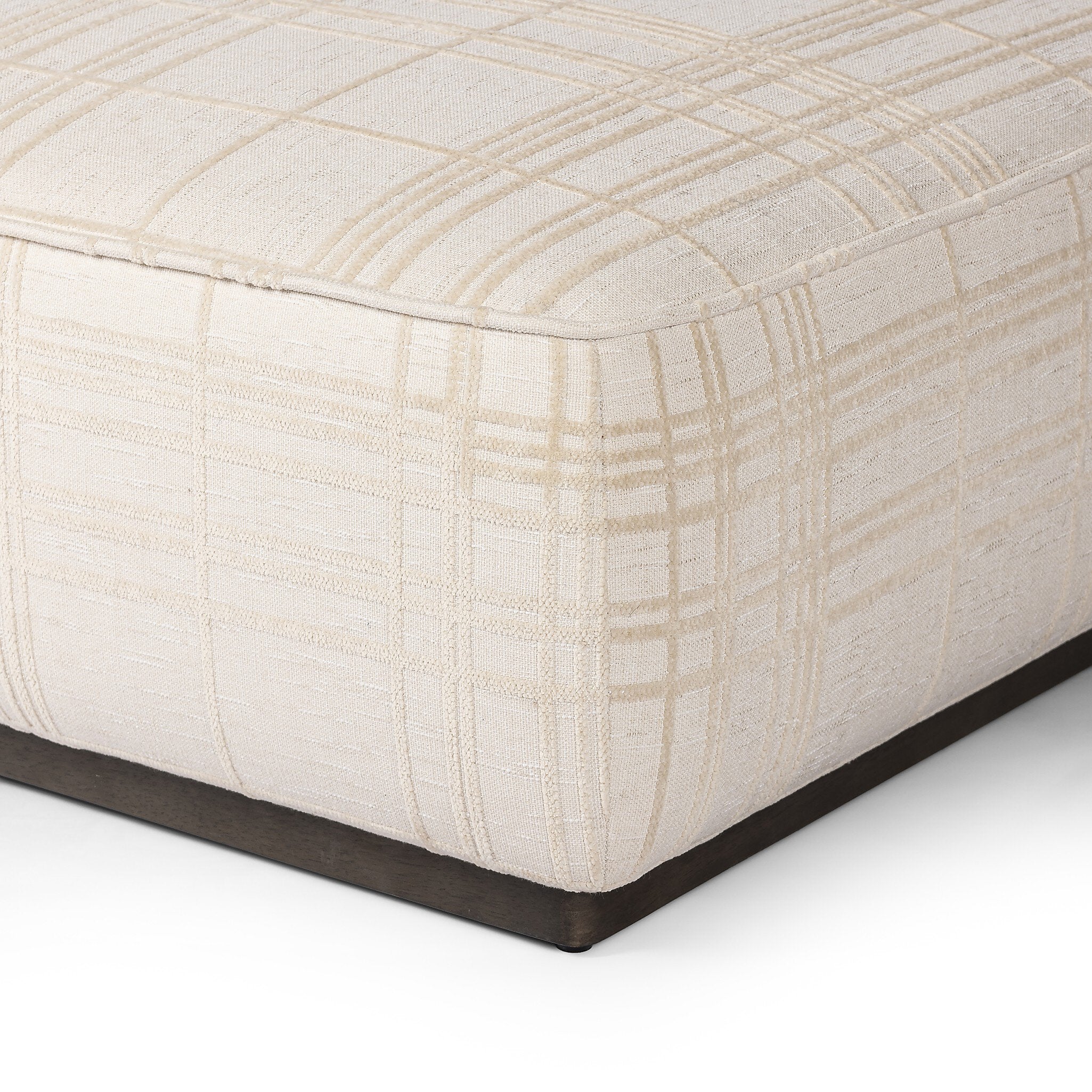 Sinclair Square Ottoman - Sheffield Ivory