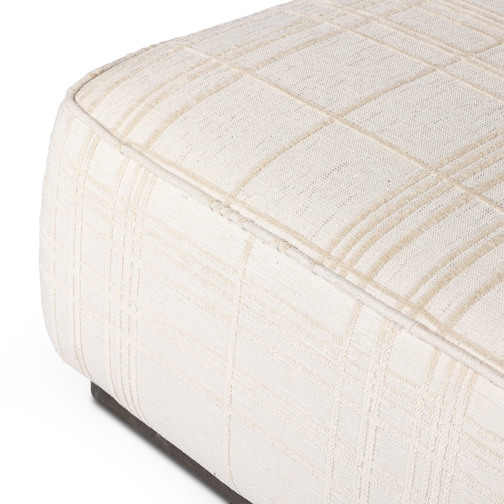 Sinclair Square Ottoman - Sheffield Ivory