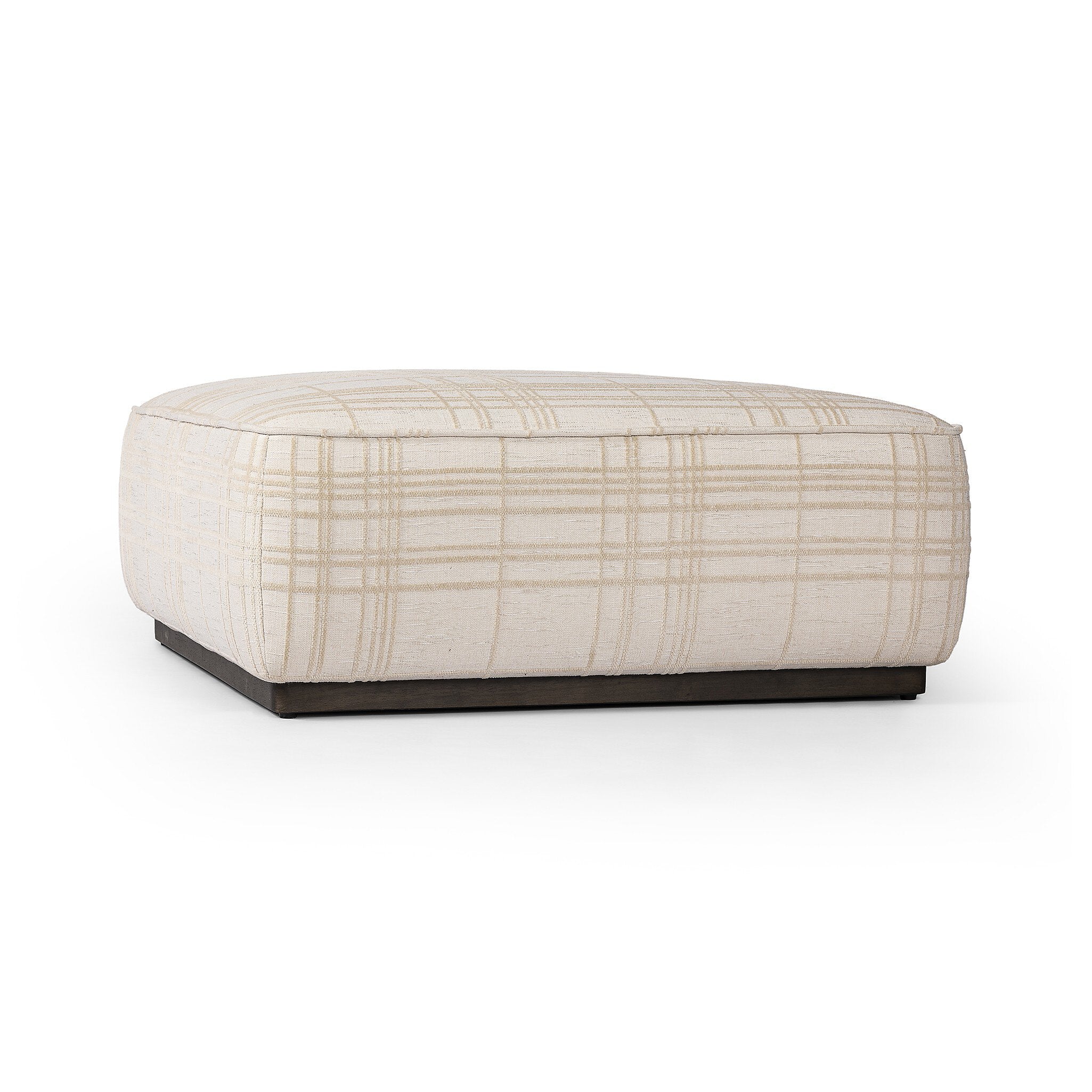 Sinclair Square Ottoman - Sheffield Ivory