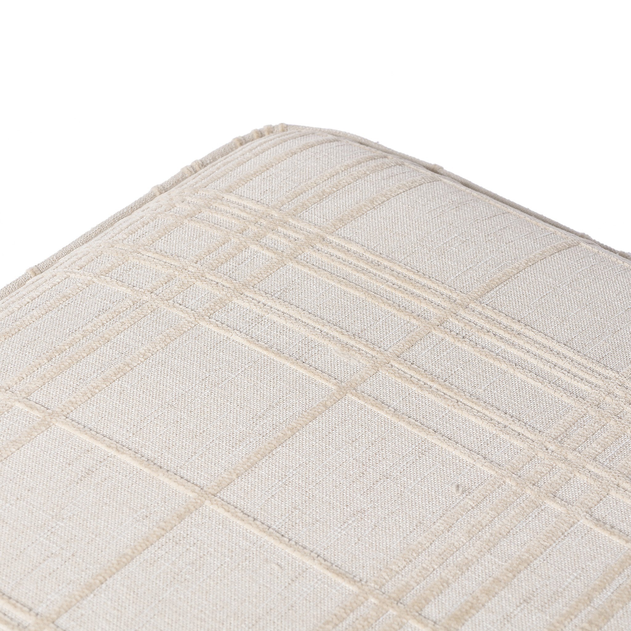 Sinclair Square Ottoman - Sheffield Ivory