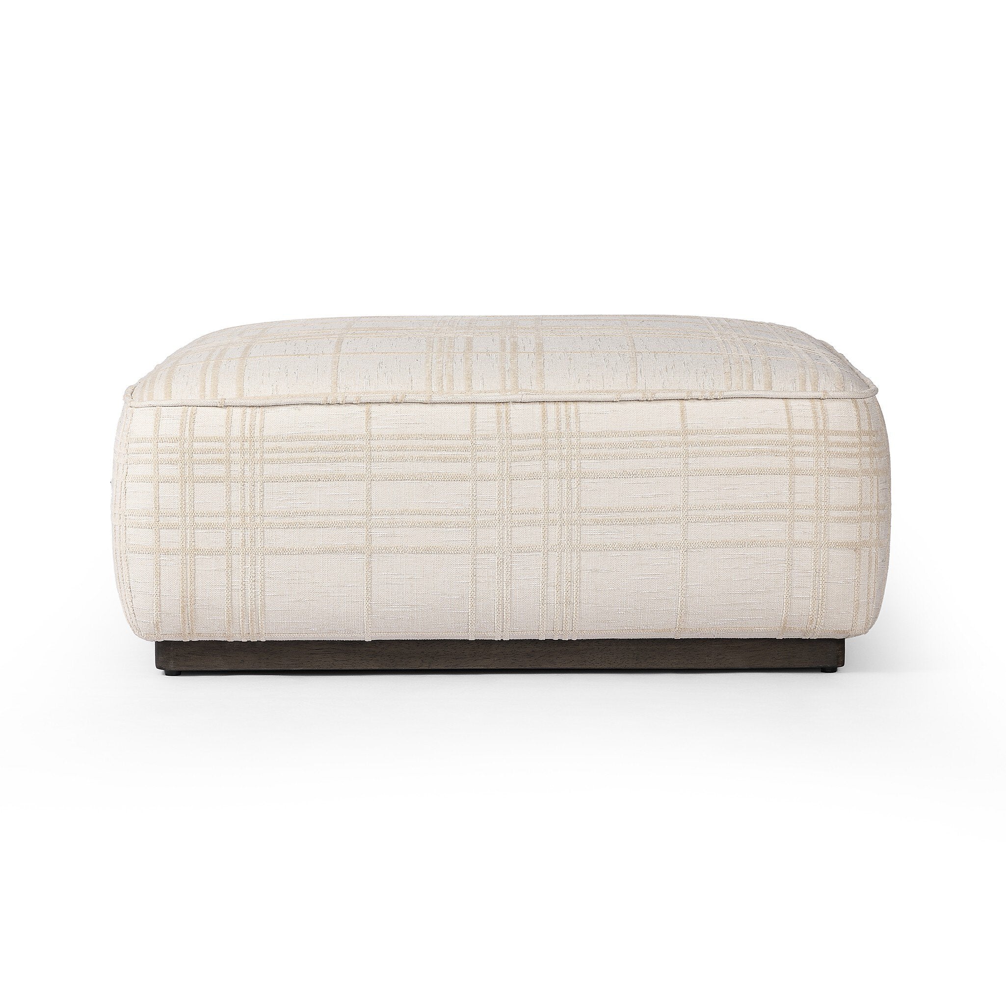 Sinclair Square Ottoman - Sheffield Ivory