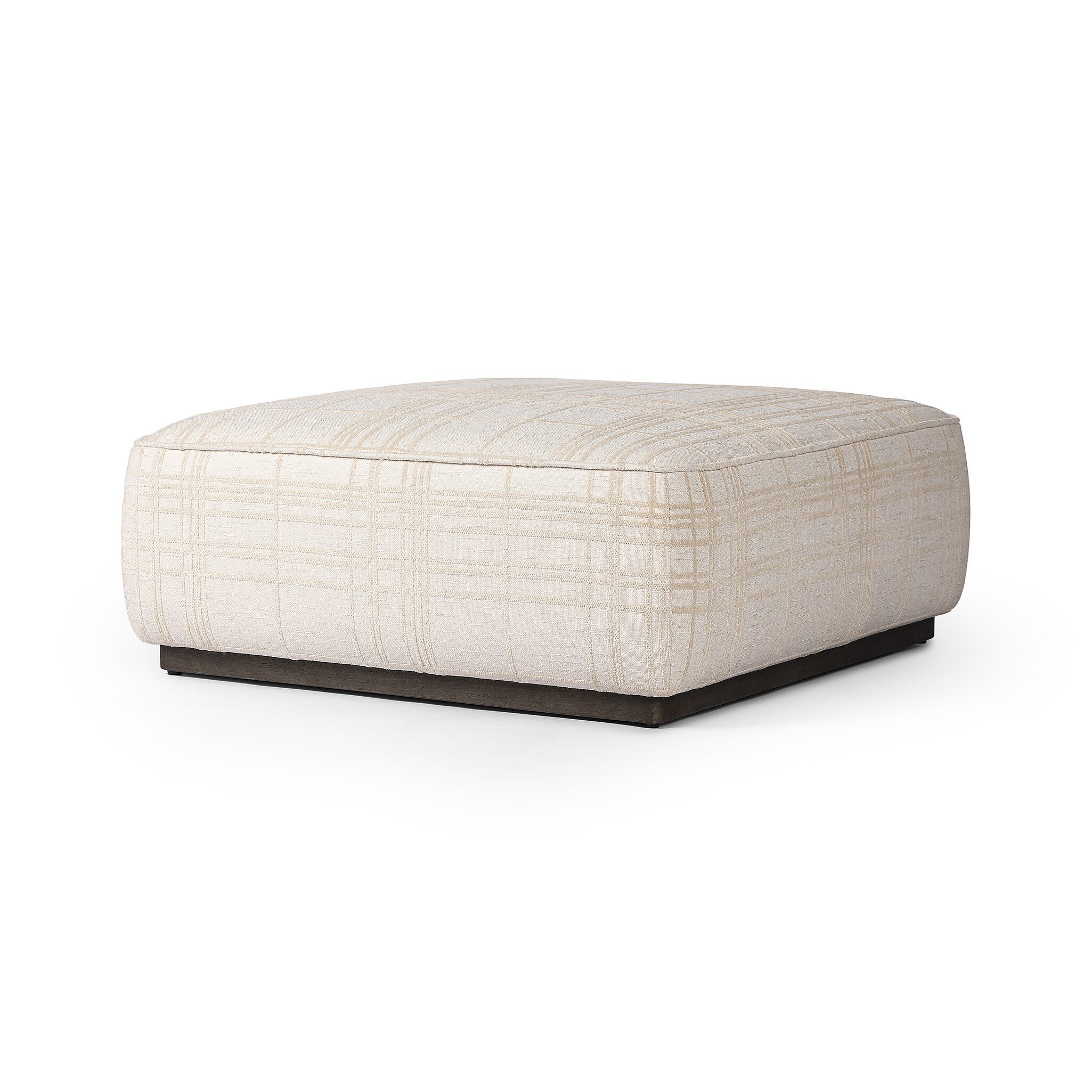 Sinclair Square Ottoman - Sheffield Ivory