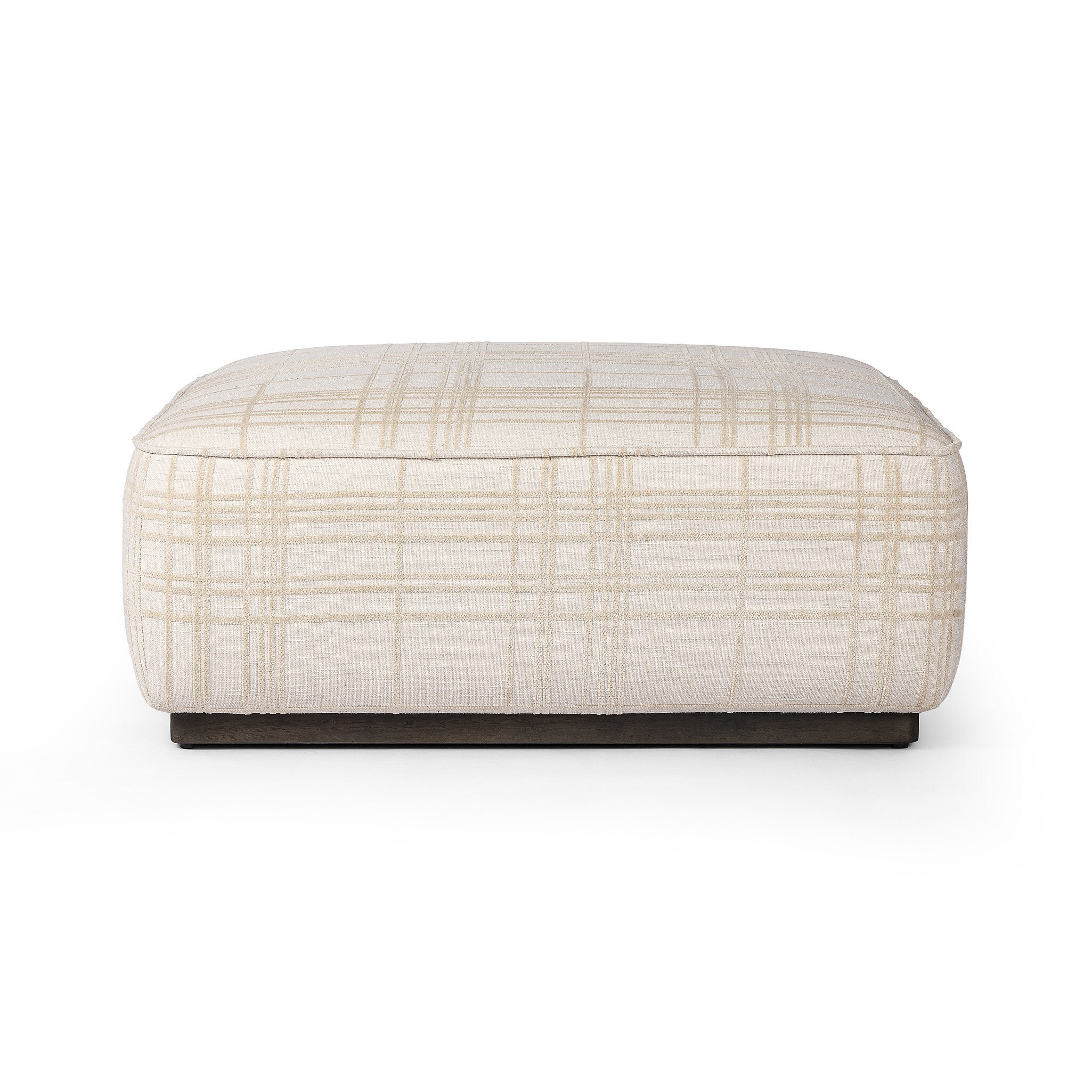 Sinclair Square Ottoman - Sheffield Ivory