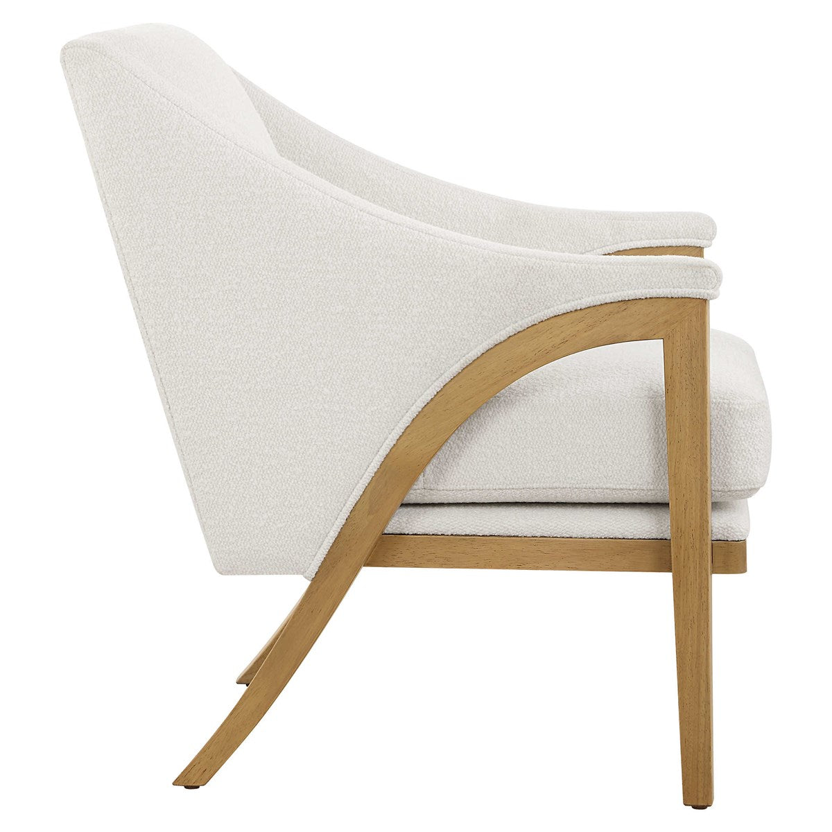 Evolve White Fabric Accent Chair