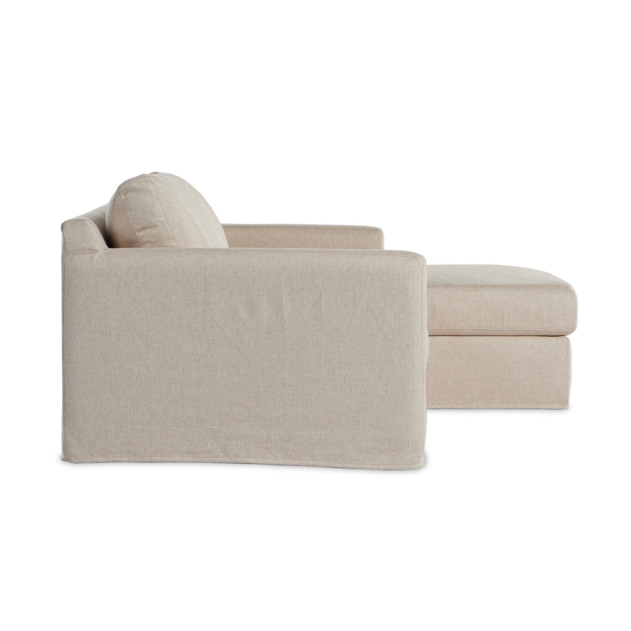 Hampton 2-Piece Slipcover Sectional - Evere Creme