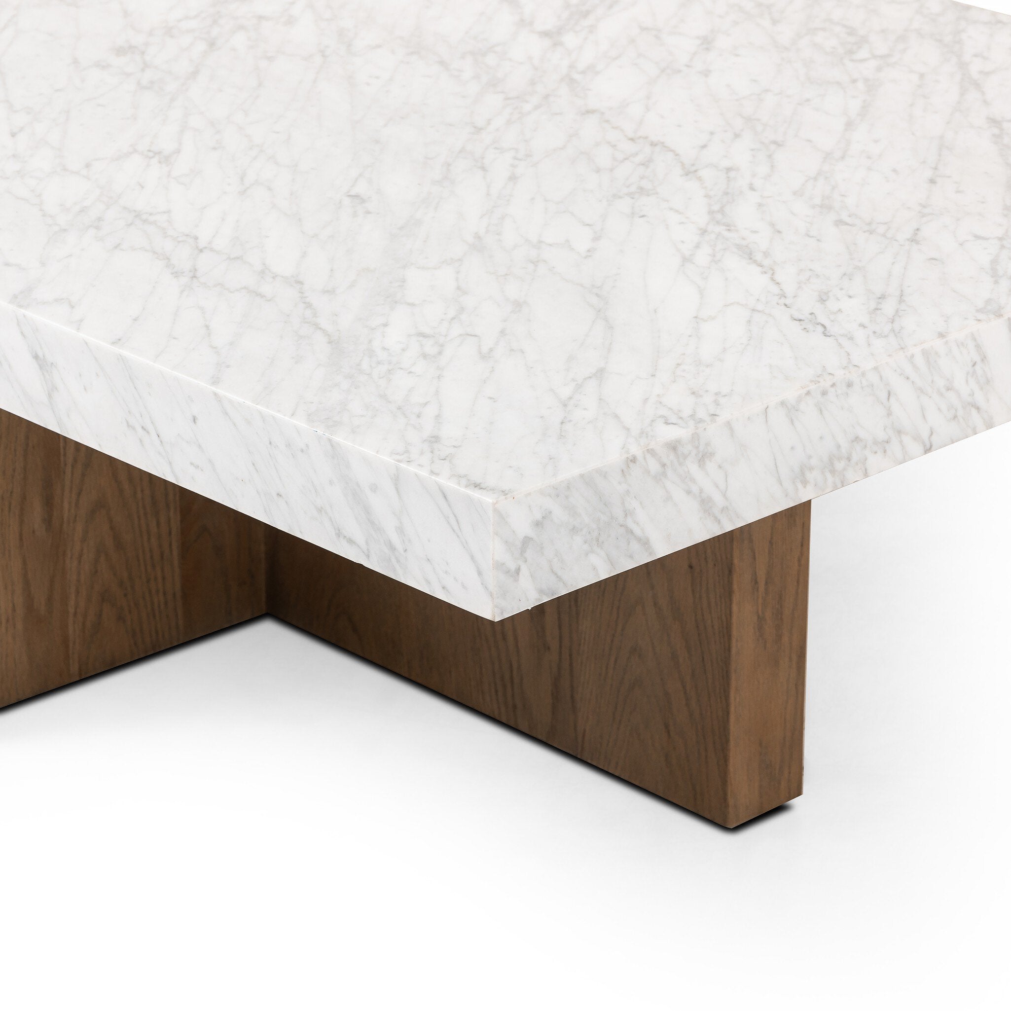 Bellamy Rectangular Coffee Table - White Carrara Marble