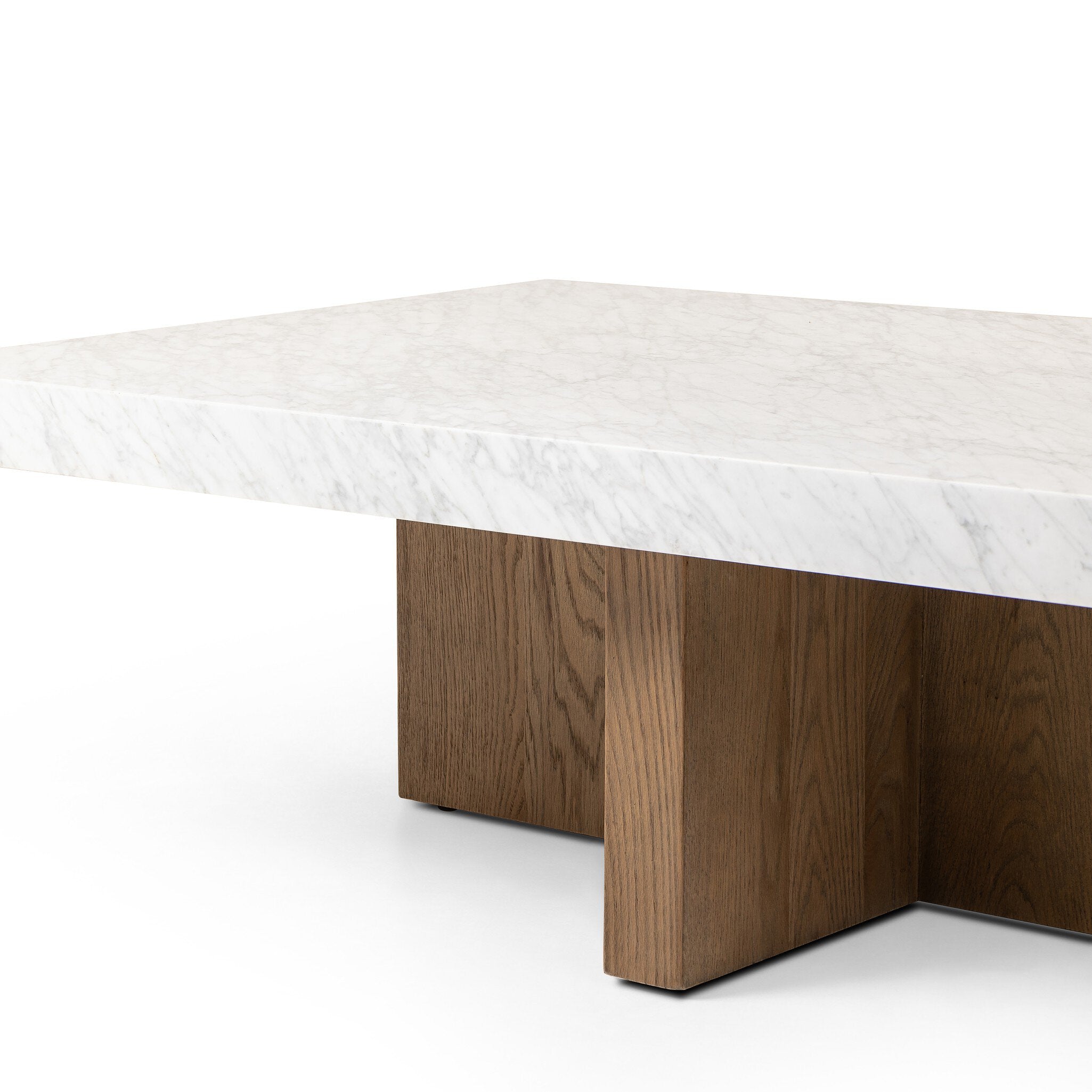 Bellamy Rectangular Coffee Table - White Carrara Marble