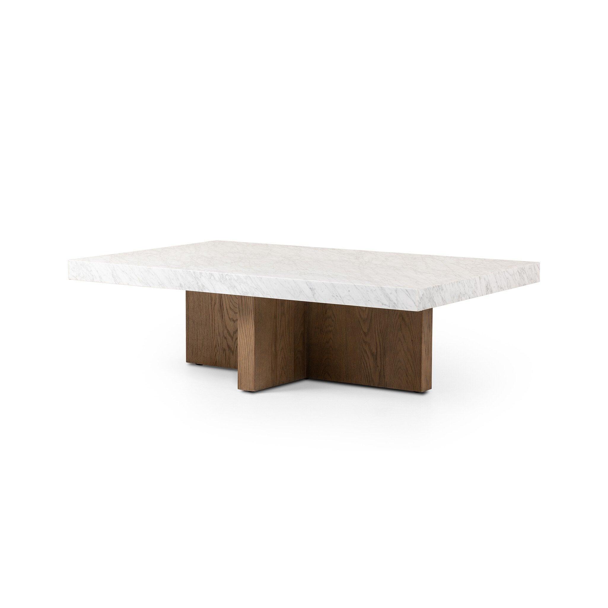 Bellamy Rectangular Coffee Table - White Carrara Marble
