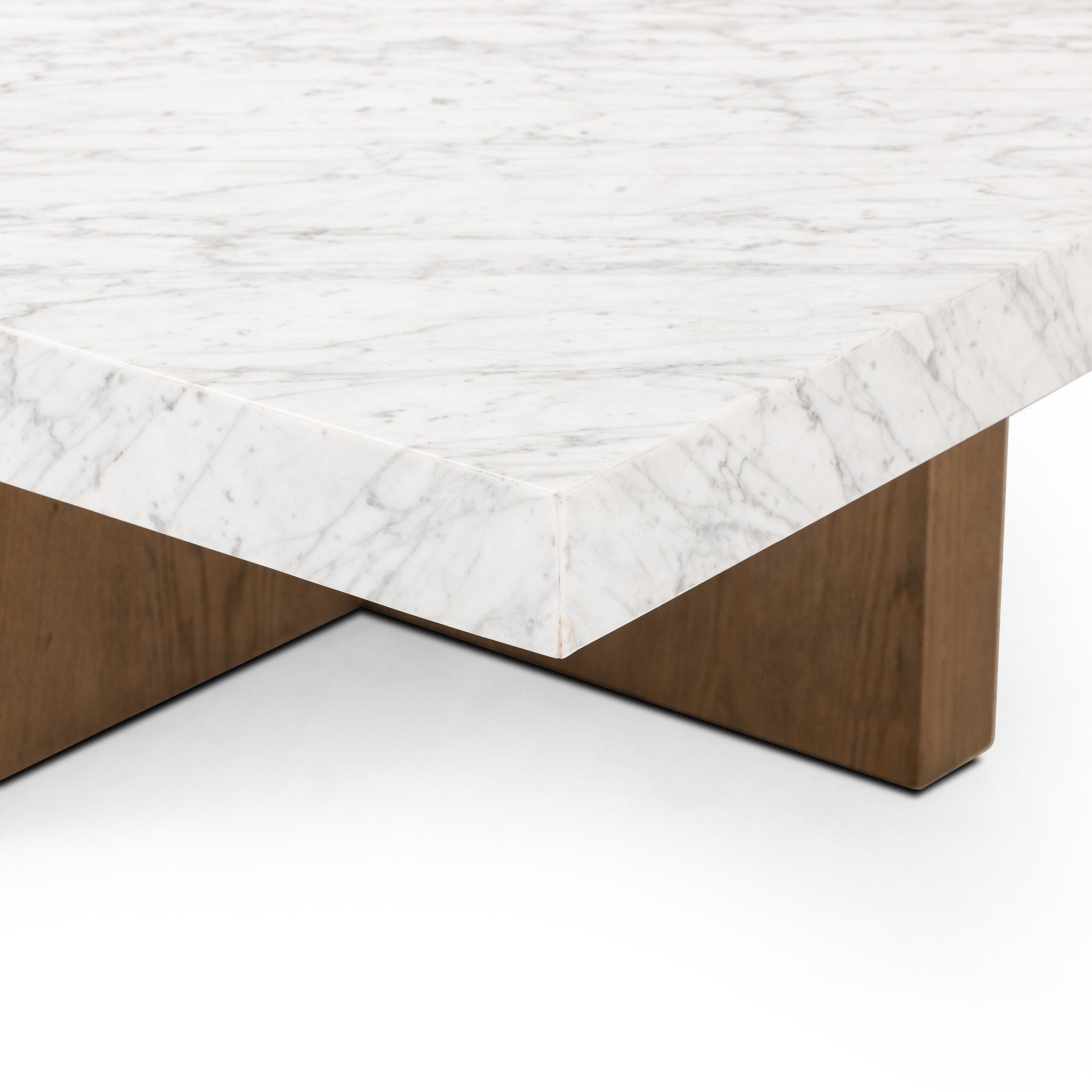 Bellamy Square Coffee Table - White Carrara Marble