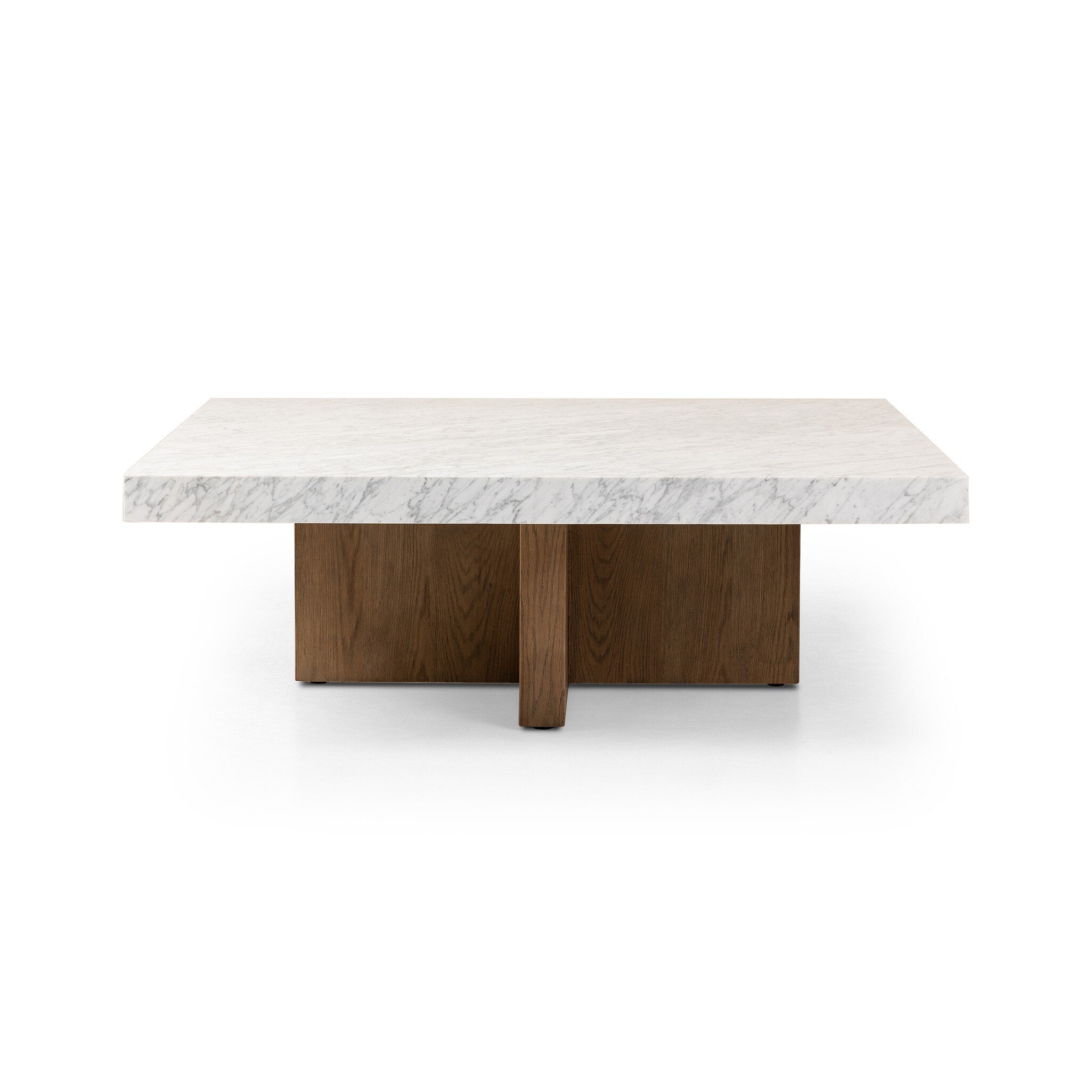 Bellamy Square Coffee Table - White Carrara Marble