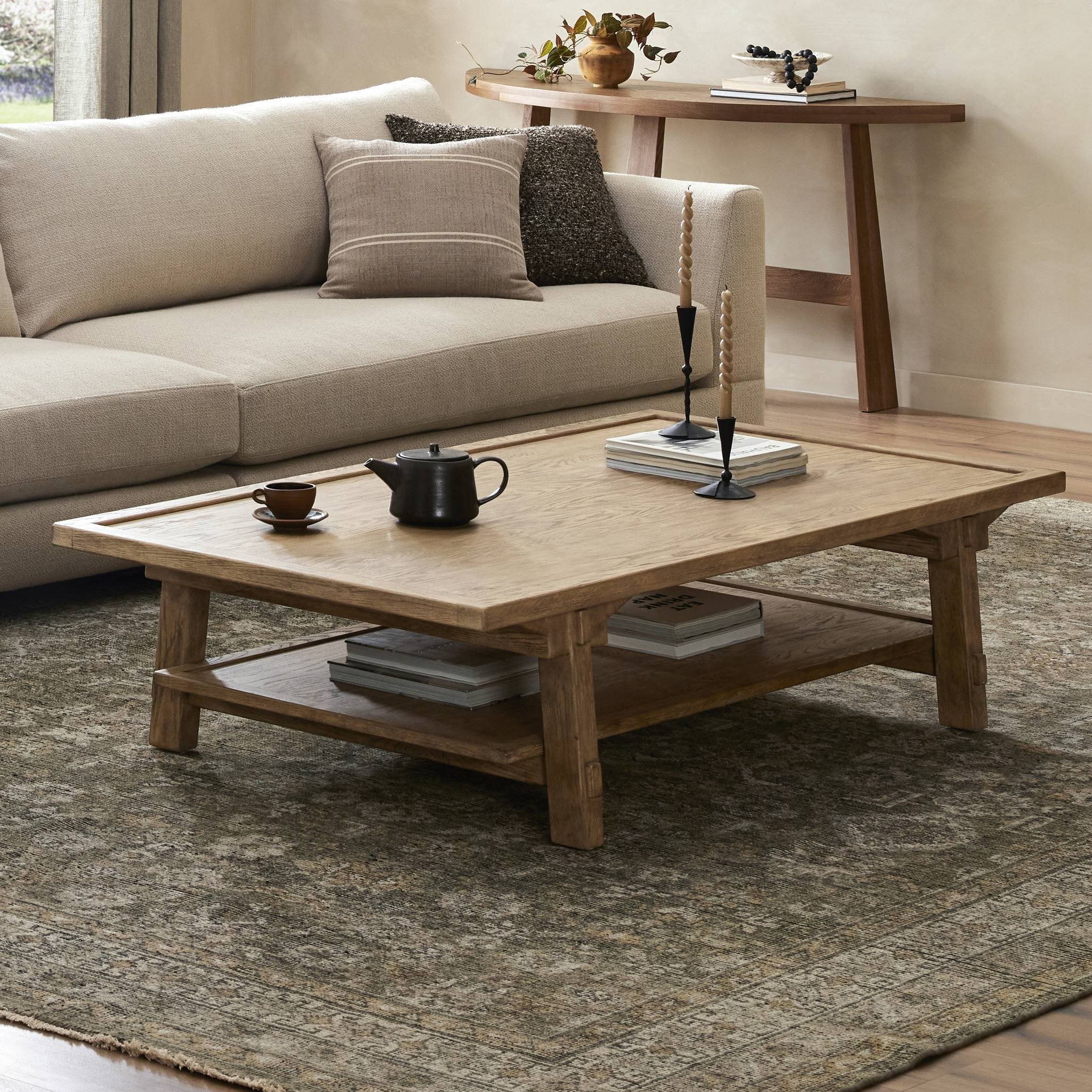 Trinity Coffee Table - Distressed Light Oak