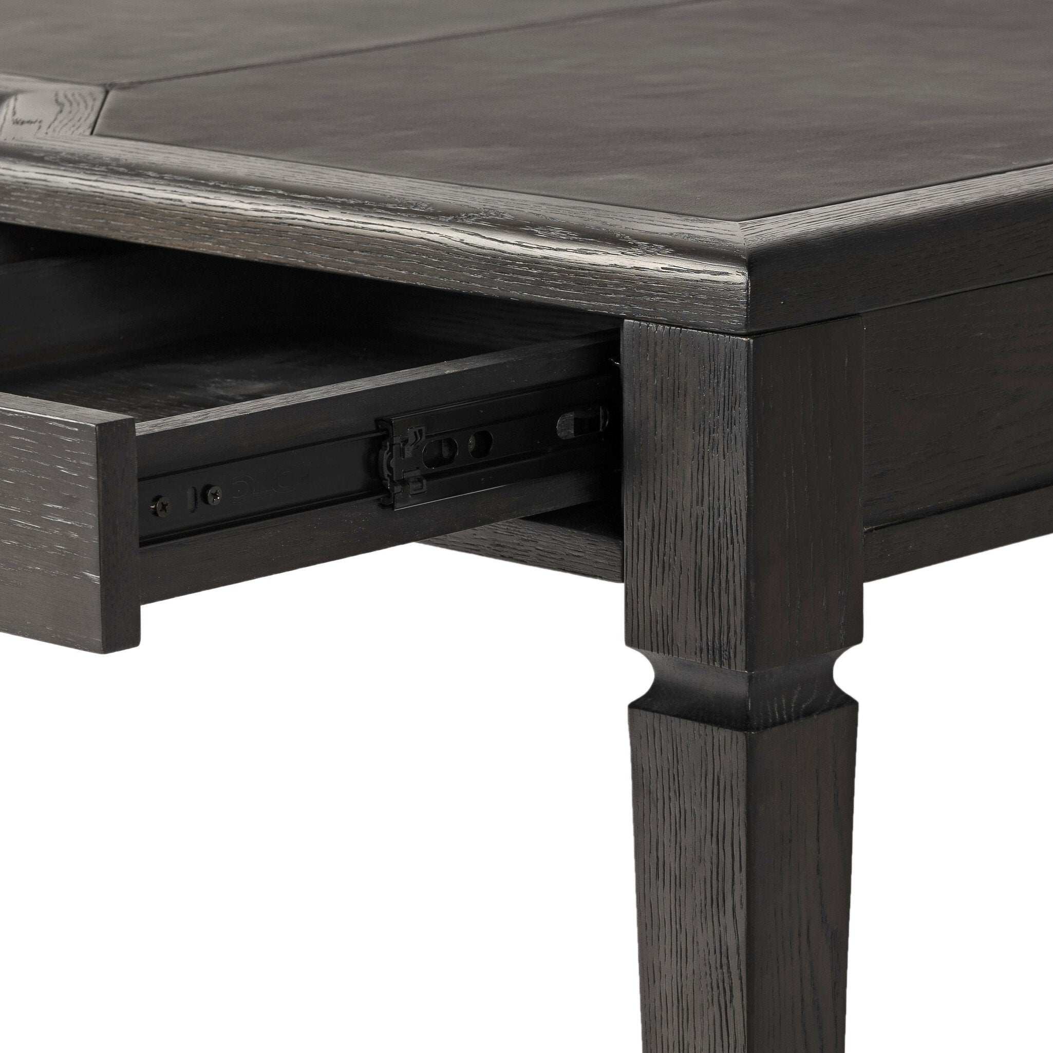 Claude Desk - Distressed Black Oak Veneer