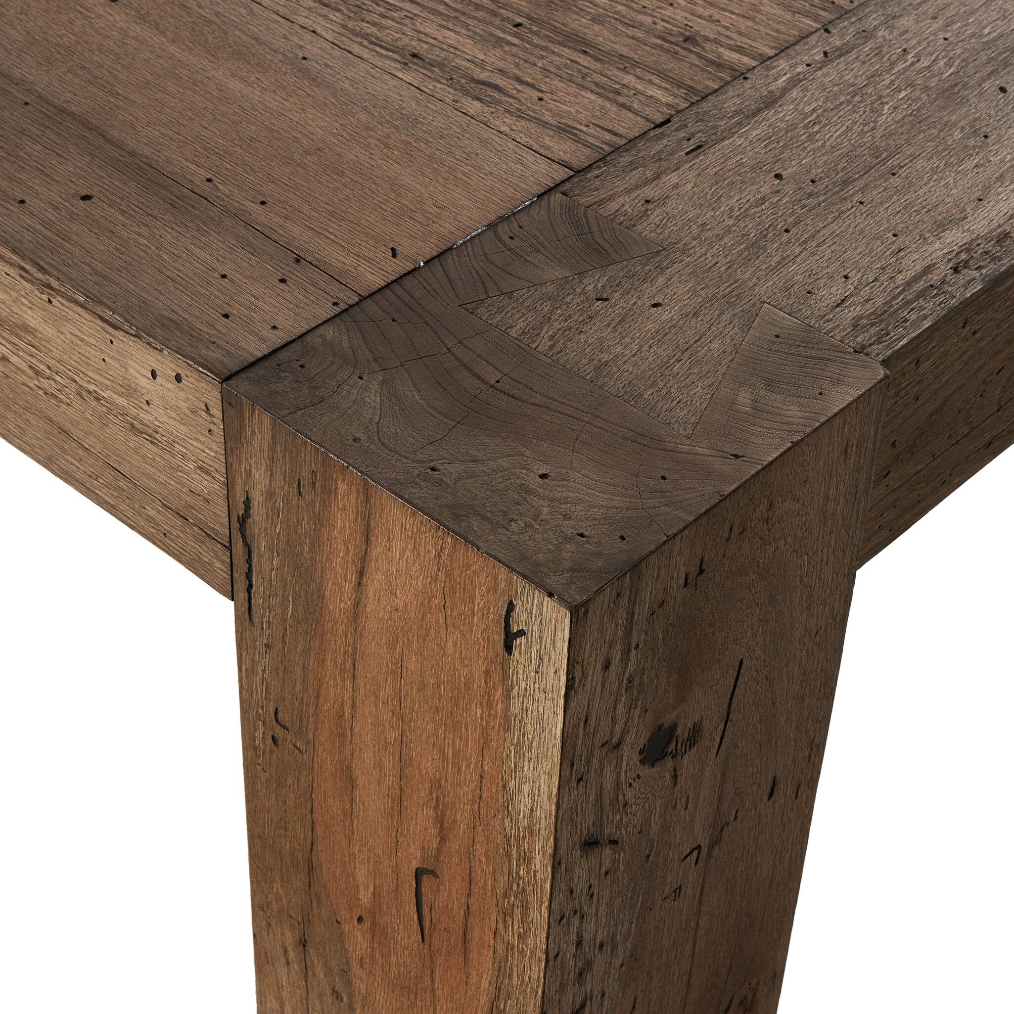 Abaso Dining Table - Rustic Wormwood Oak