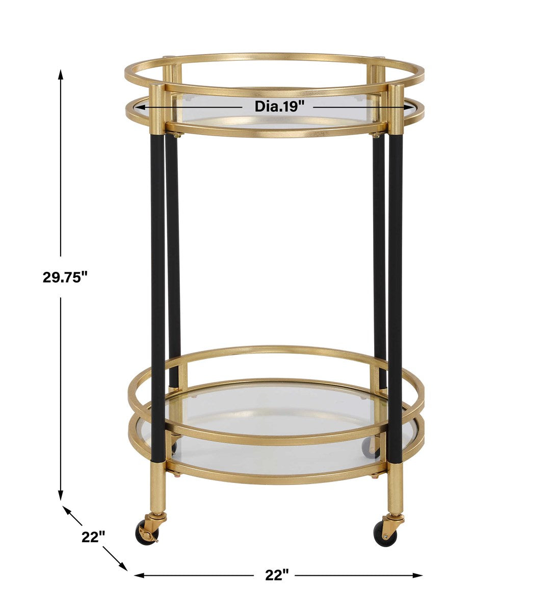 Dolly Round Bar Cart