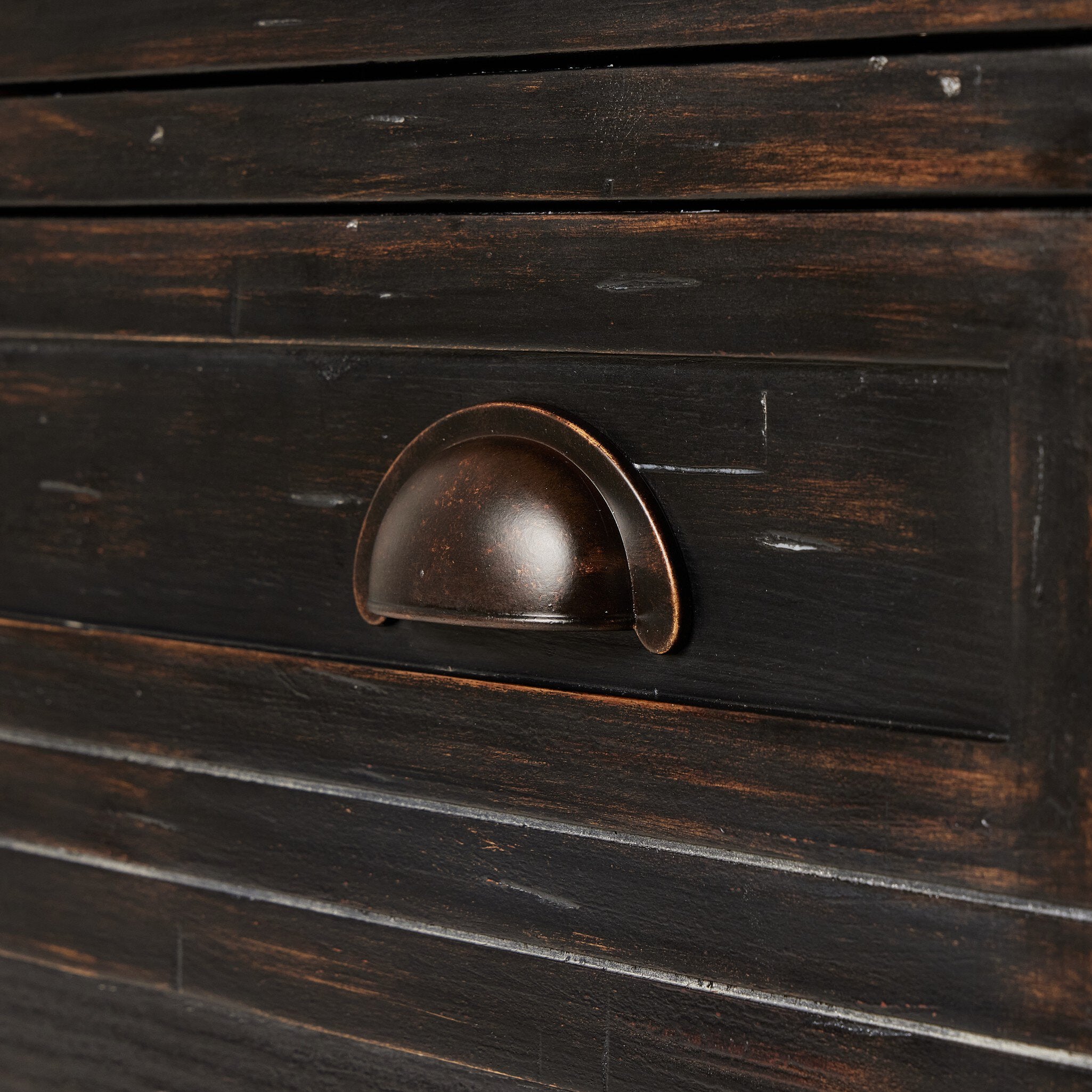 Architects Cabinet - Distressed Black Veneer