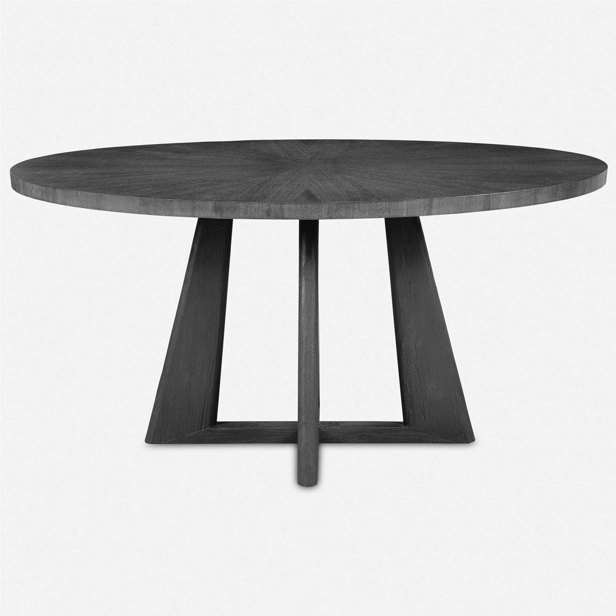 Pulsar Round Gray Walnut Dining Table