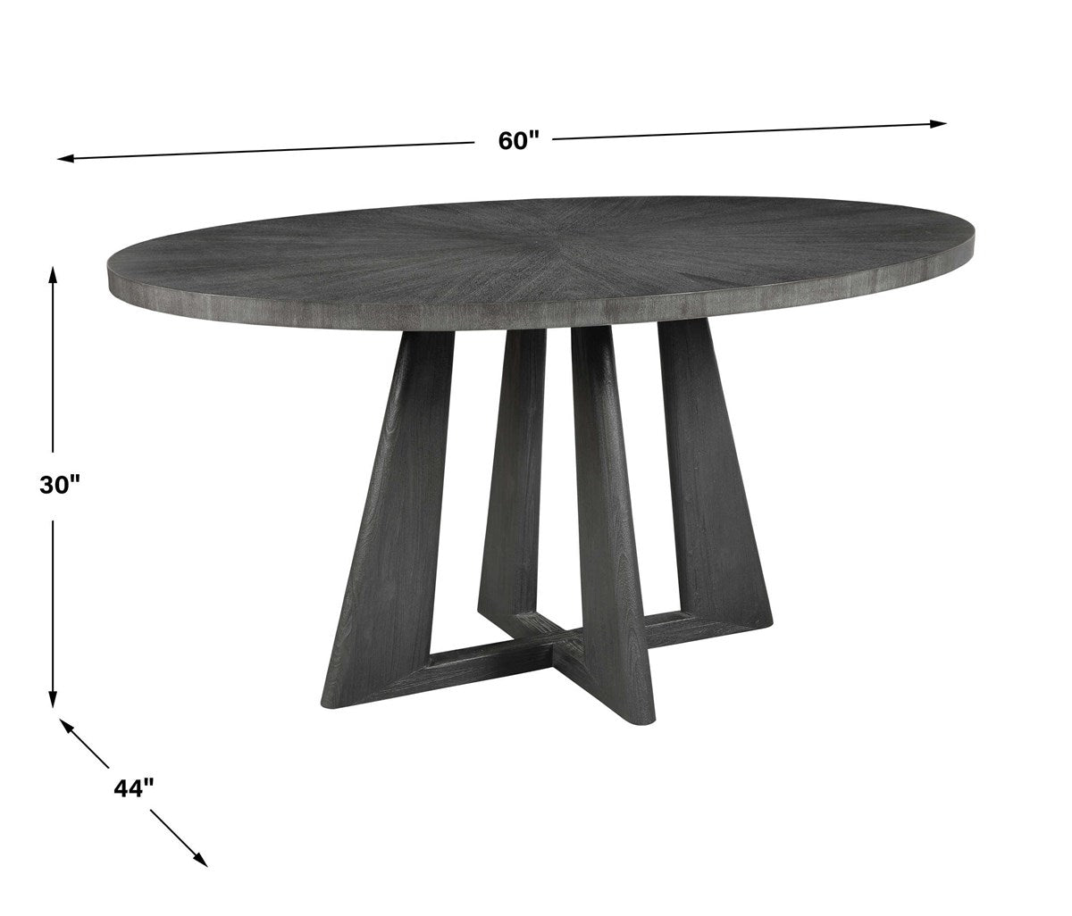 Pulsar Round Gray Walnut Dining Table