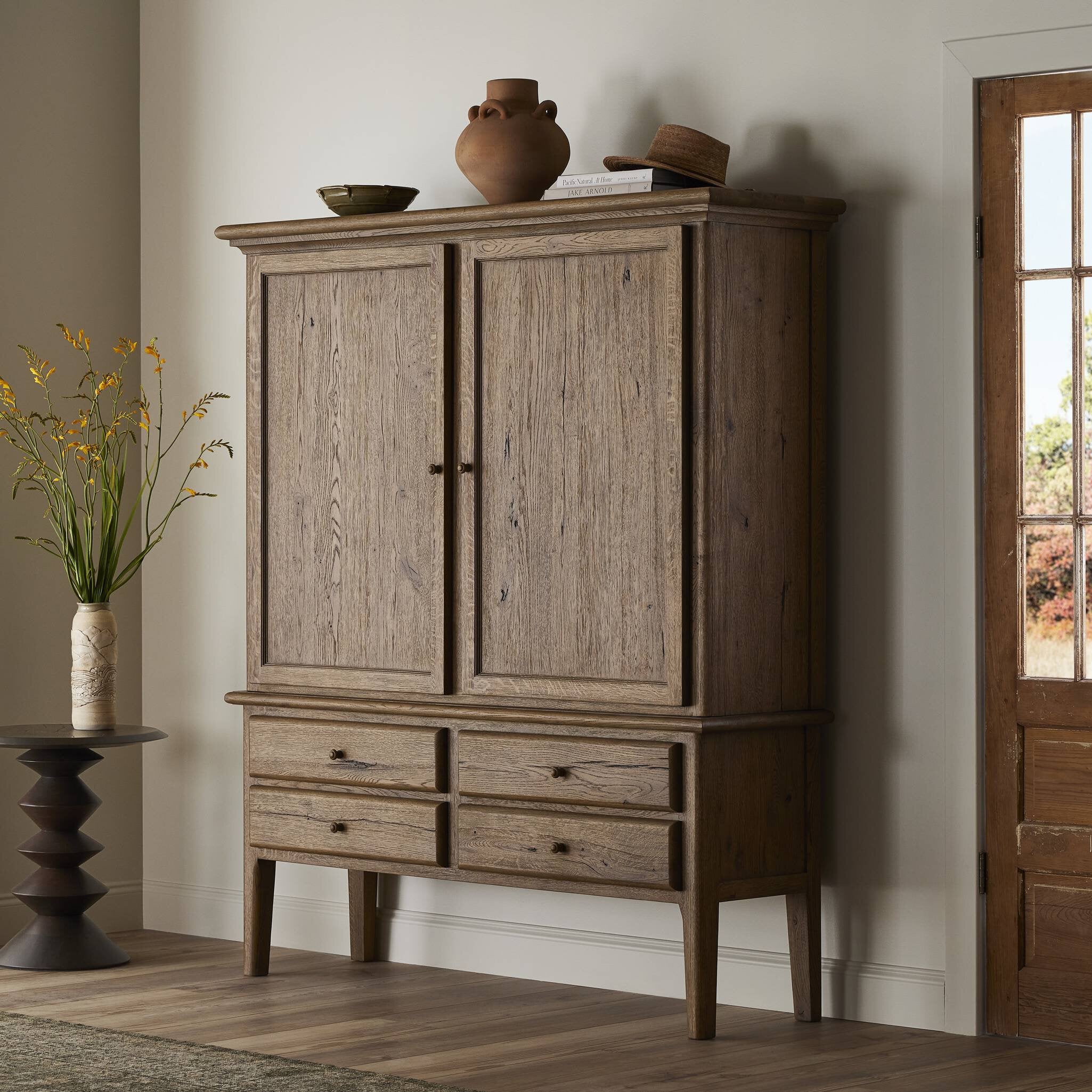 Whitman Cabinet - Worn Oak