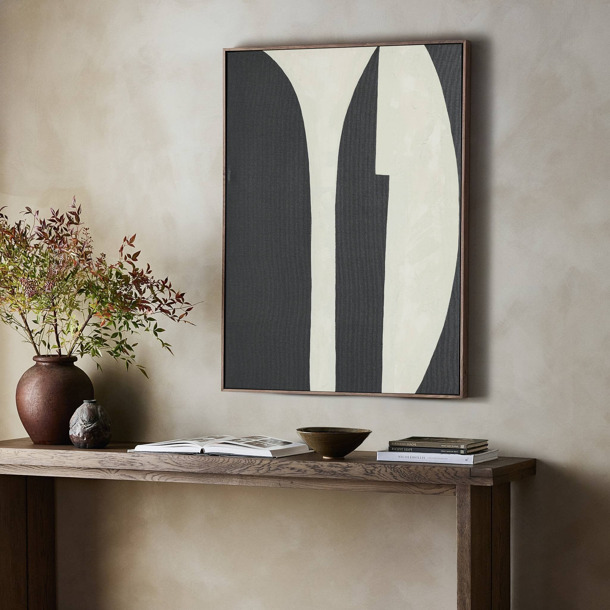 Grecco Diptych by Jess Engle - Rustic Walnut Floater