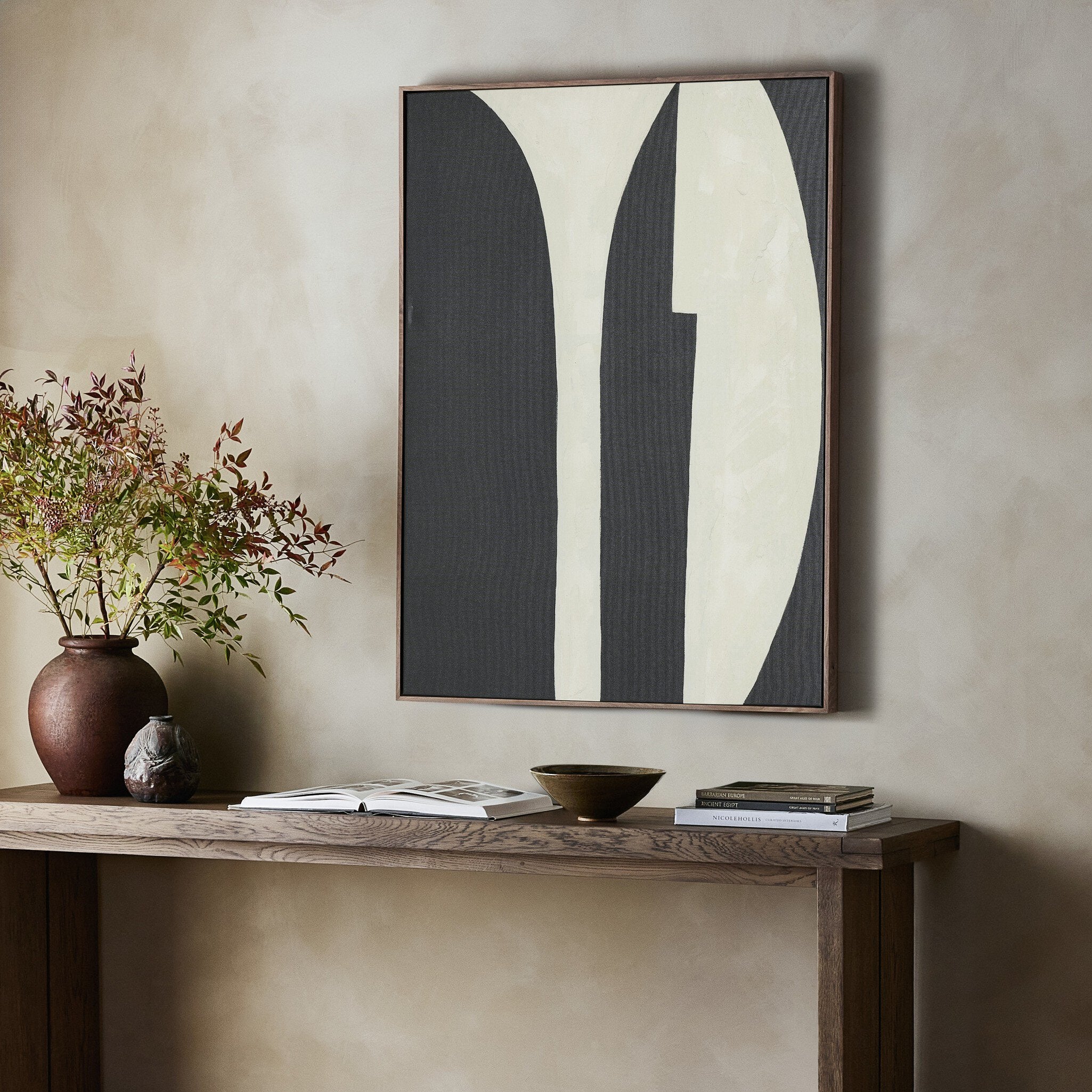 Grecco Diptych by Jess Engle - Rustic Walnut Floater