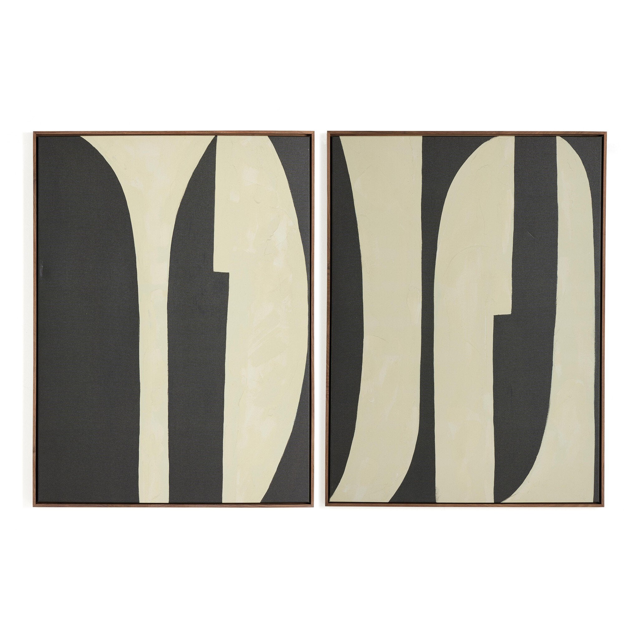 Grecco Diptych by Jess Engle - Rustic Walnut Floater
