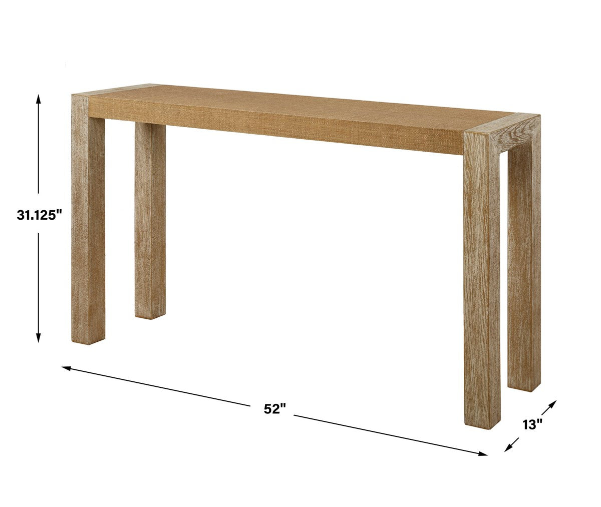 Bentley Grasscloth Console Table