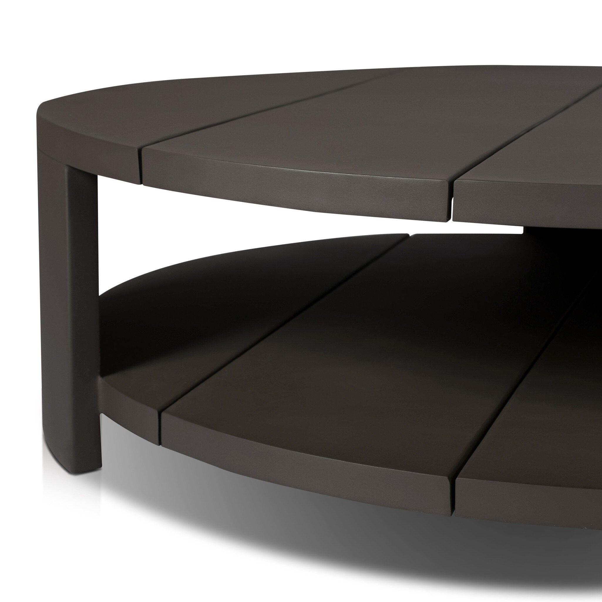 Roca Outdoor Round Metal Coffee Table