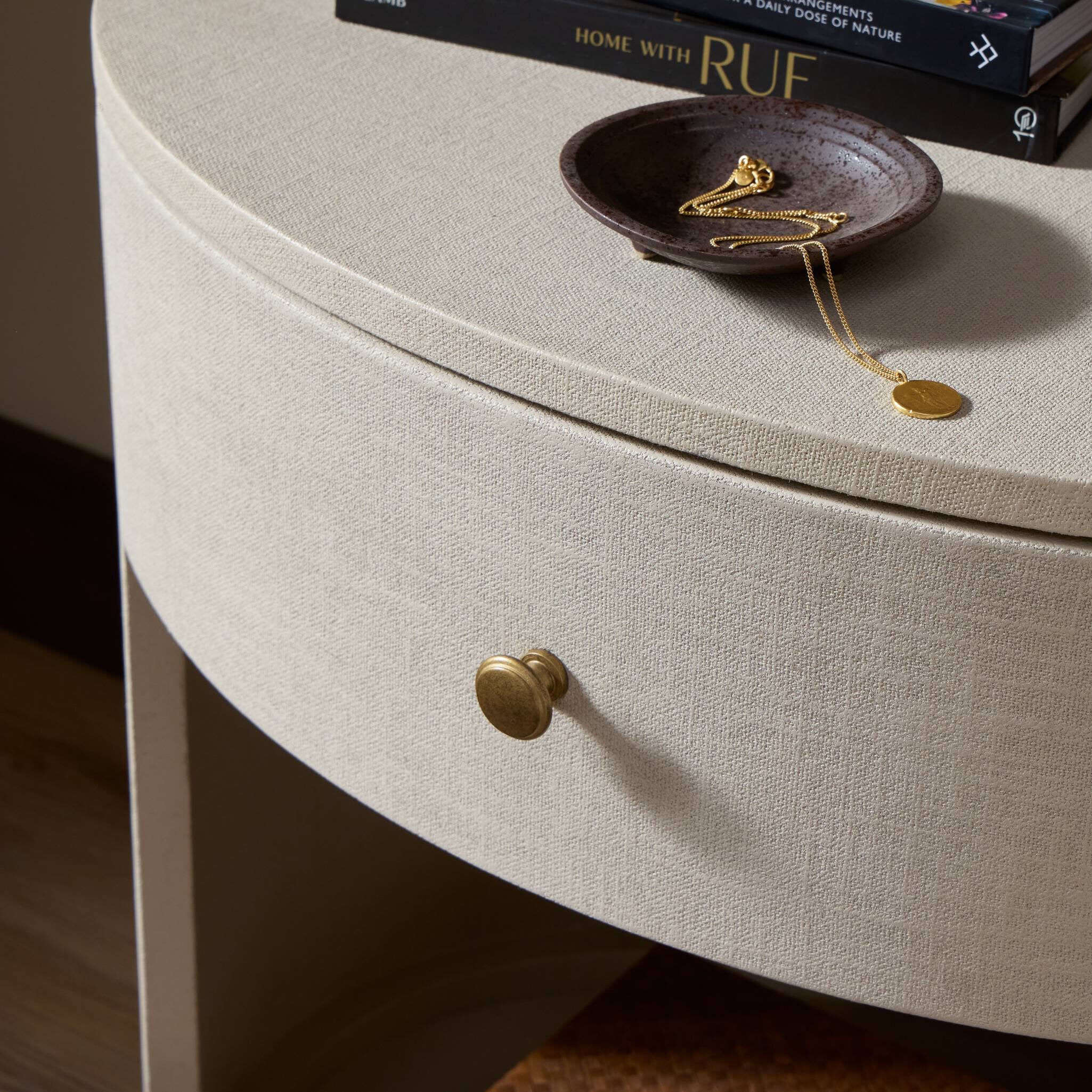 Amelia Oval One Drawer Nightstand