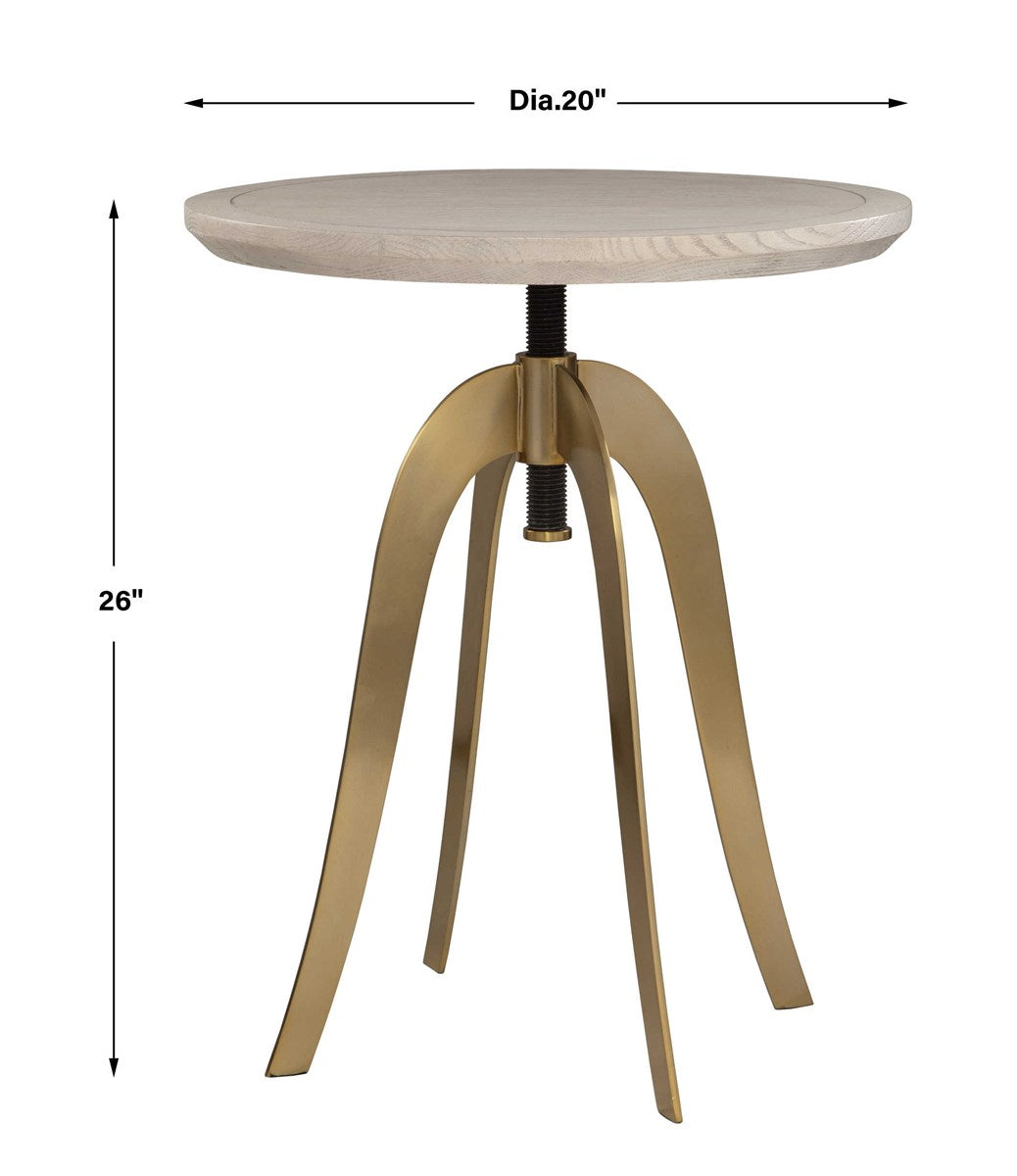 Alice Oak Adjustable Accent Table