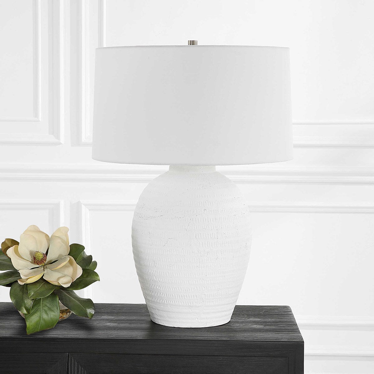 Reyna Chalk White Table Lamp