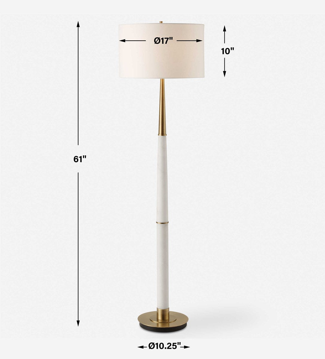 Faro White Marble Floor Lamp