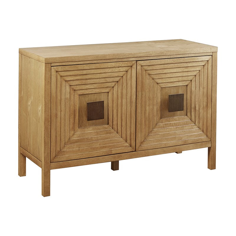 Paige Geometric 2-Door Storage Cabinet with Adjustable Shelves