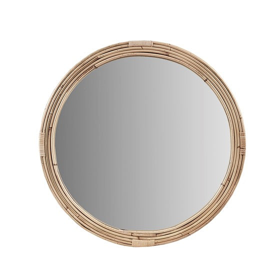 Luna Natural Rattan Round Wall Mirror