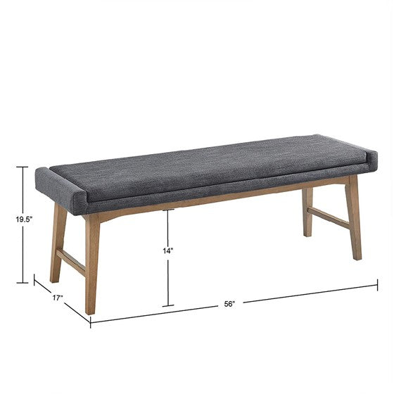 April Mid-Century Upholstered Accent Bench