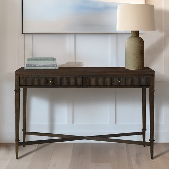 Kenna Fluted 2-drawer Storage Console Table