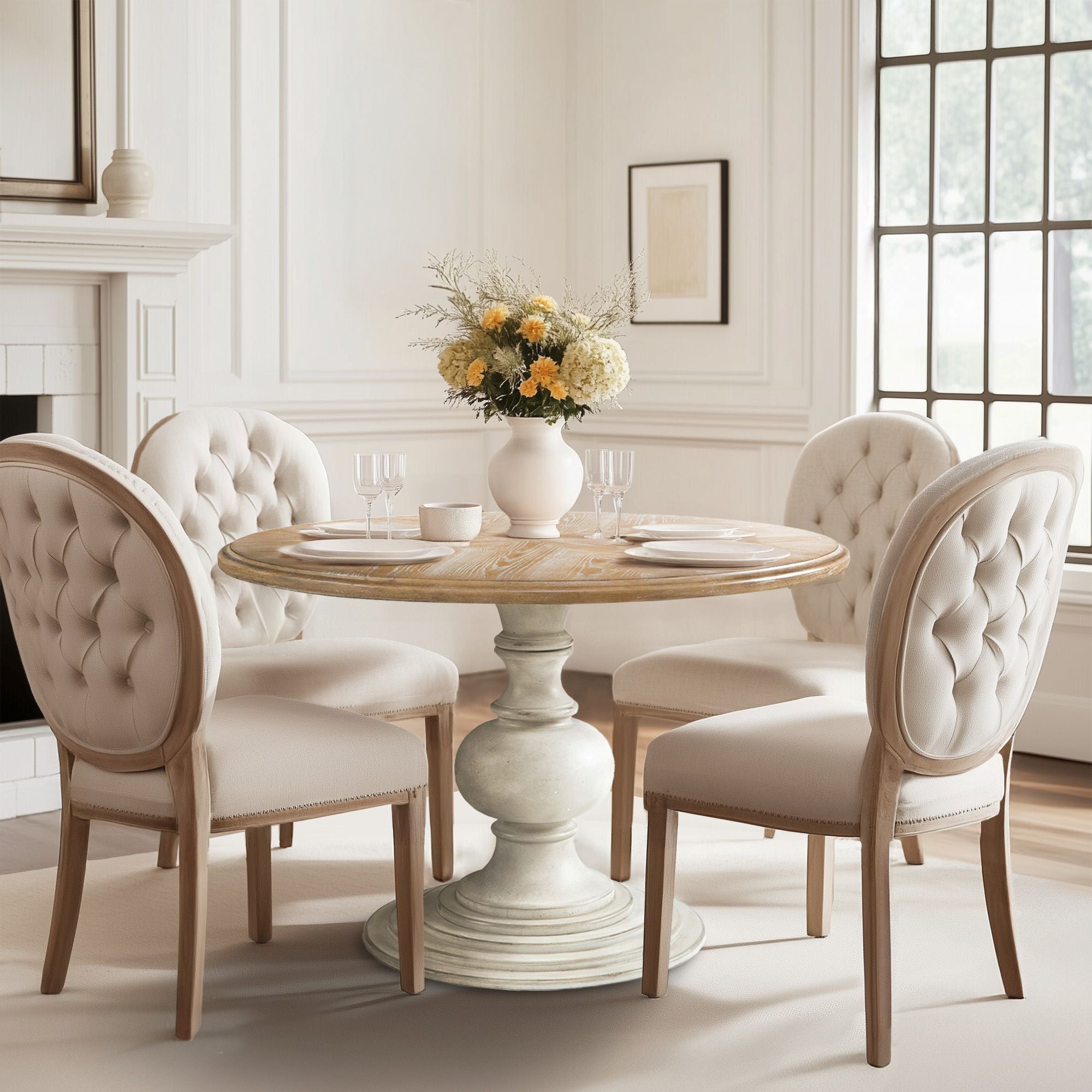 Lexi 46" Round Pedestal Dining Table