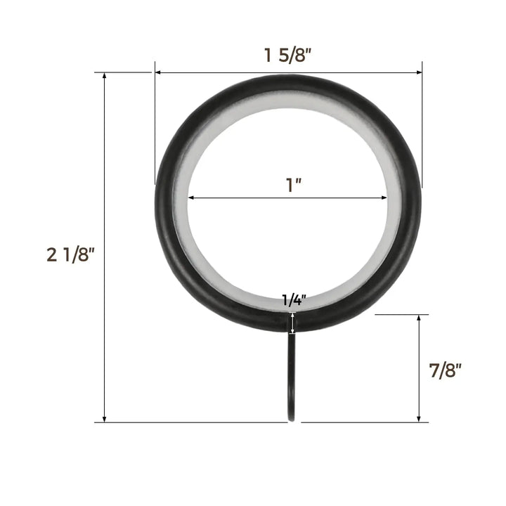 Adjustable Curtain Rod with Rings