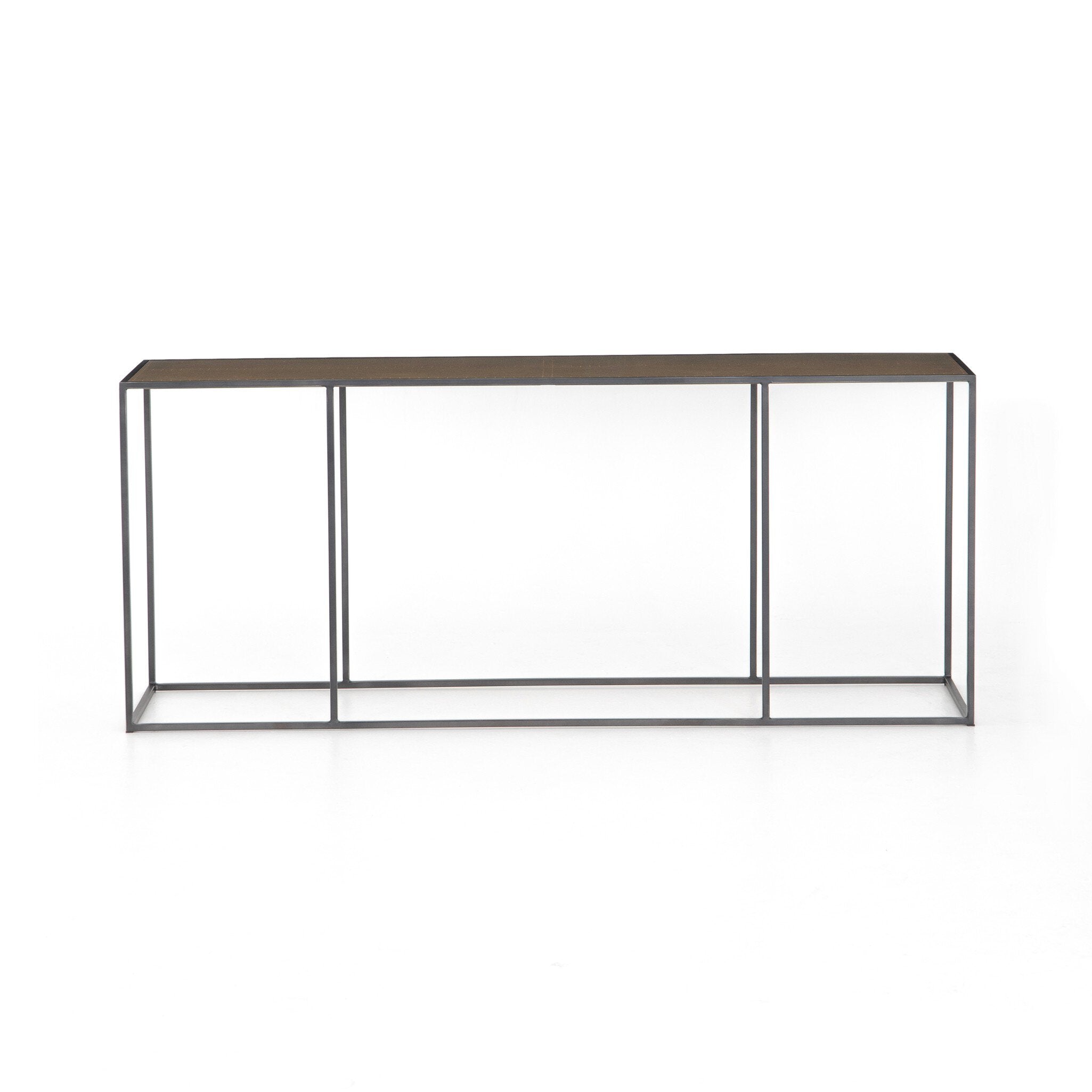 Phillip Console Table - Bright Brass Clad