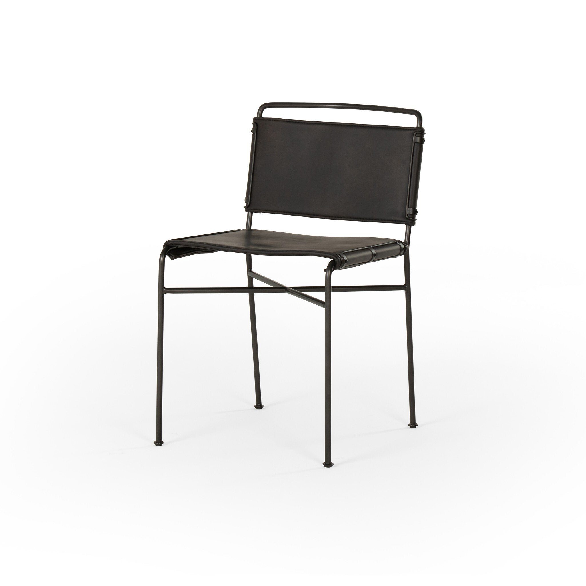 Wharton Dining Chair - Distressed Black