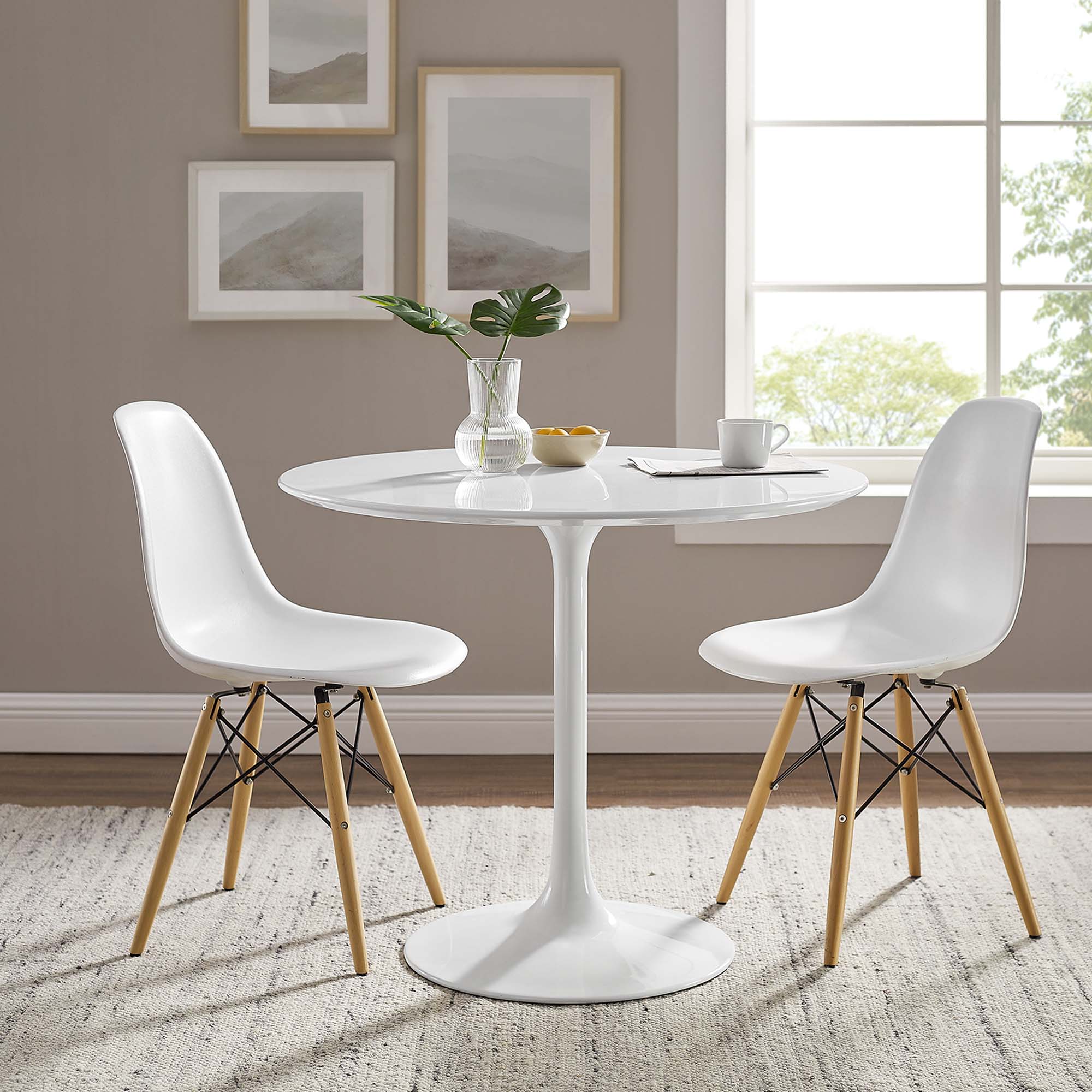 Lippa Round Wood Dining Table