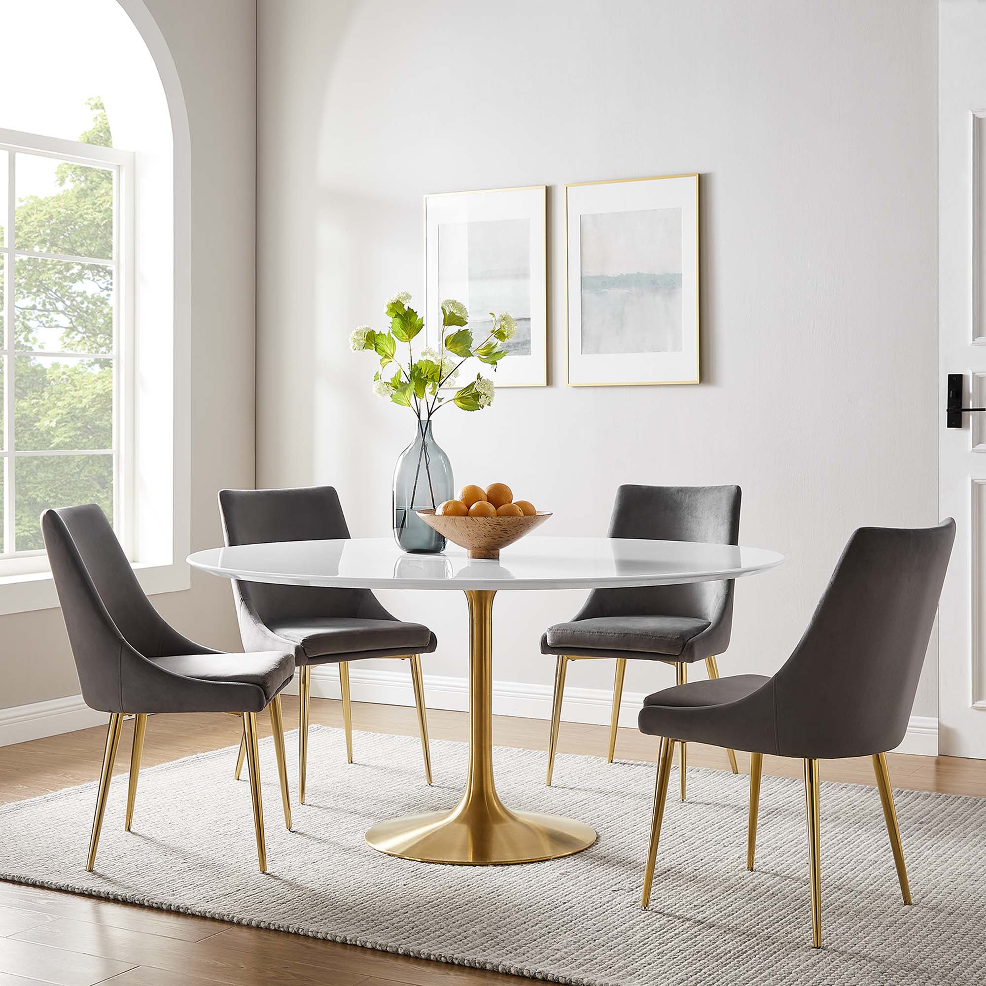 Lippa Round Wood Dining Table
